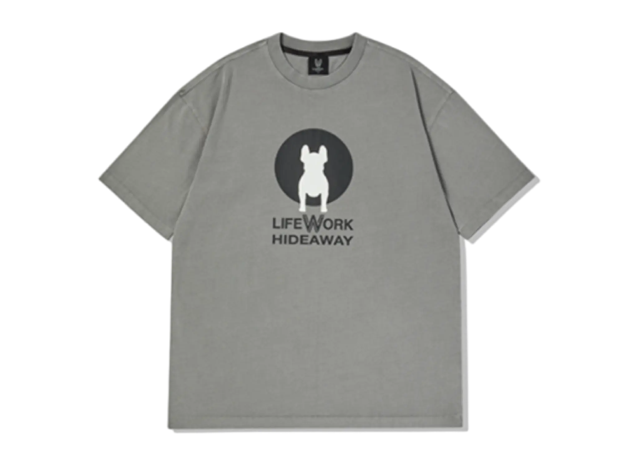 LifeWork Pigment Round Radog T-Shirt Light Grey