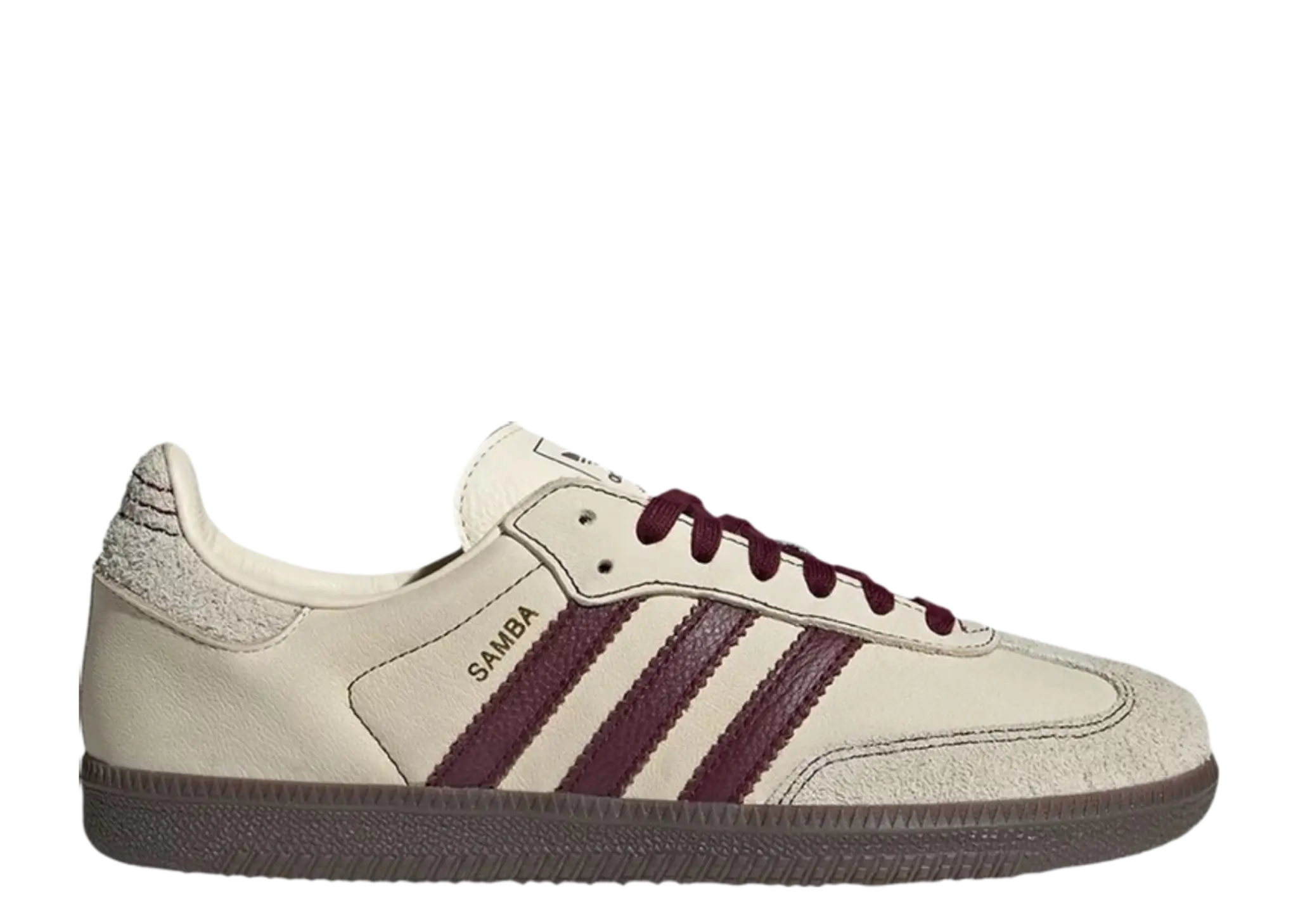 Adidas Samba OG Wonder White Maroon (Women's)