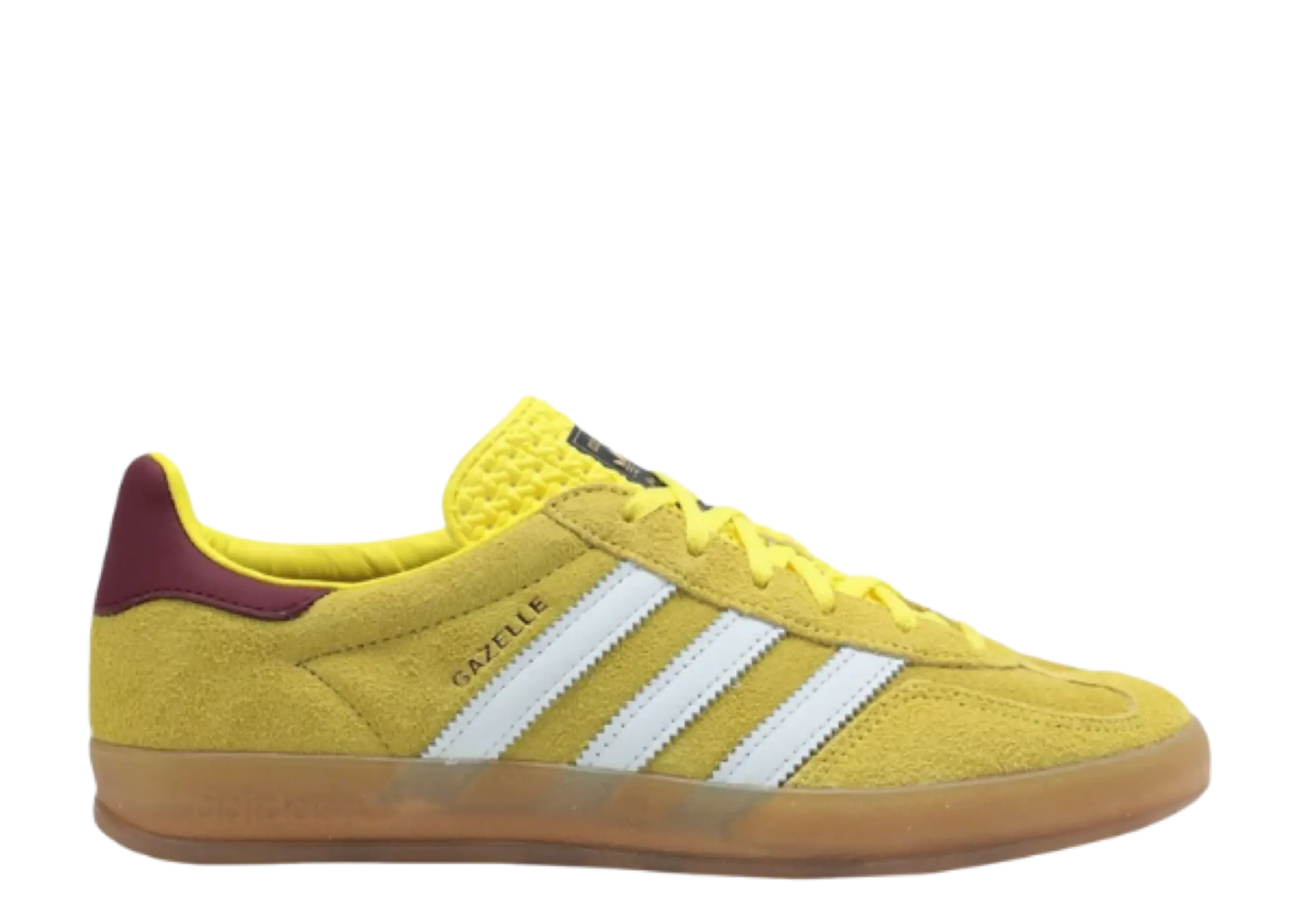 Adidas Gazelle Indoor Bright Yellow Collegiate Burgundy (Women's)