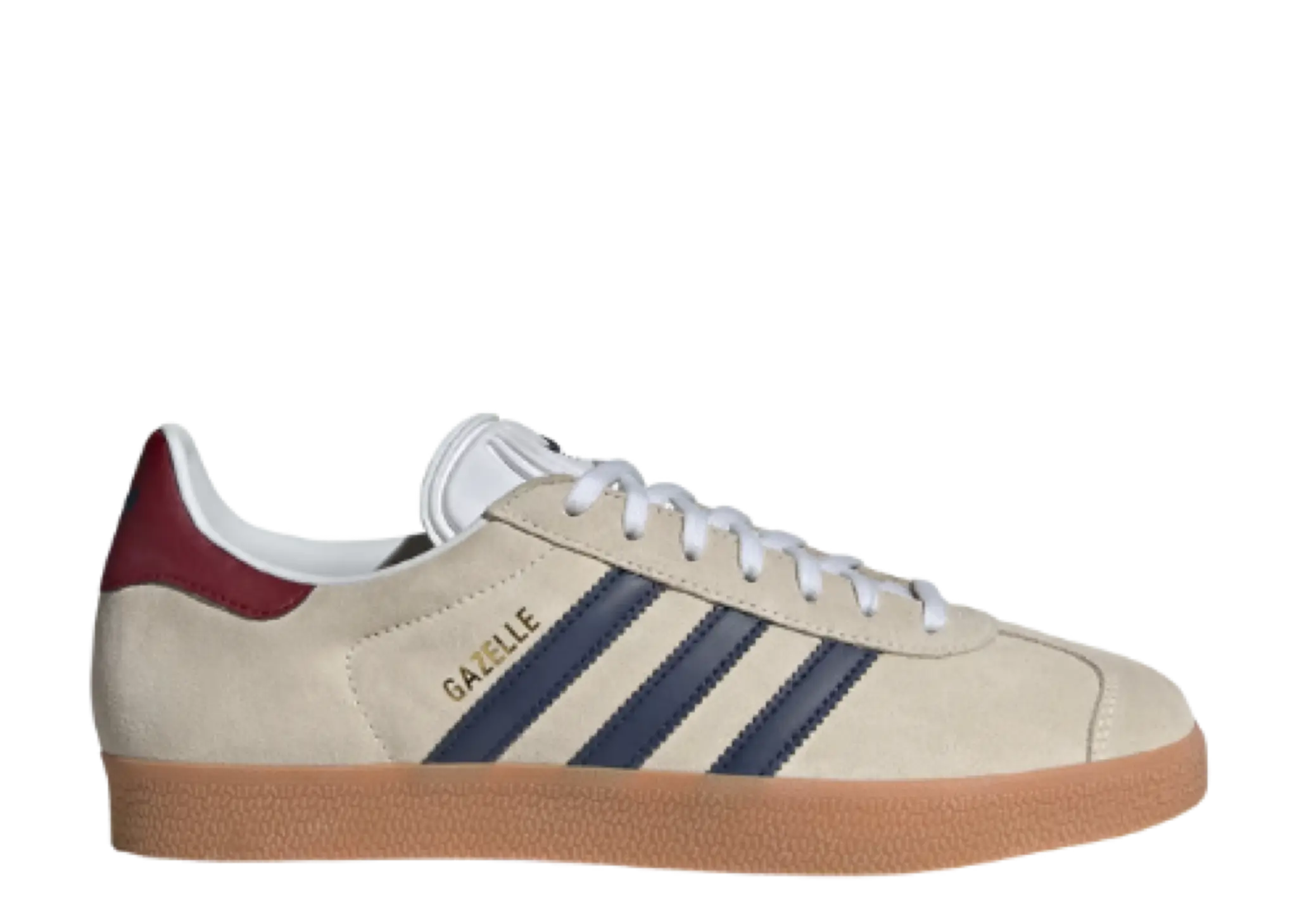 Adidas Gazelle Beige Dark Blue Collegiate Burgundy