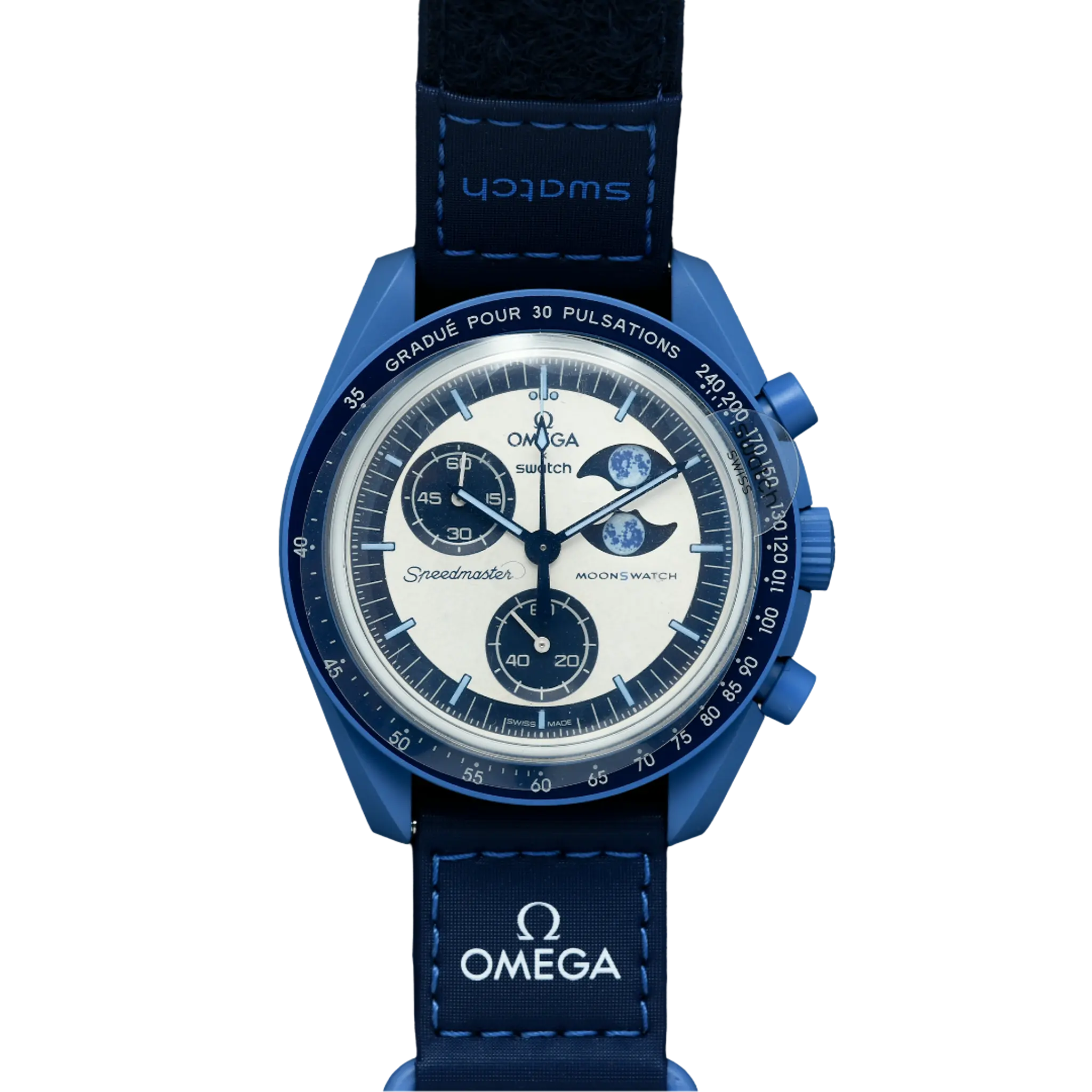 Omega X Swatch Moonswatch Mission To The Super Blue Moonphase Ref: So33N700