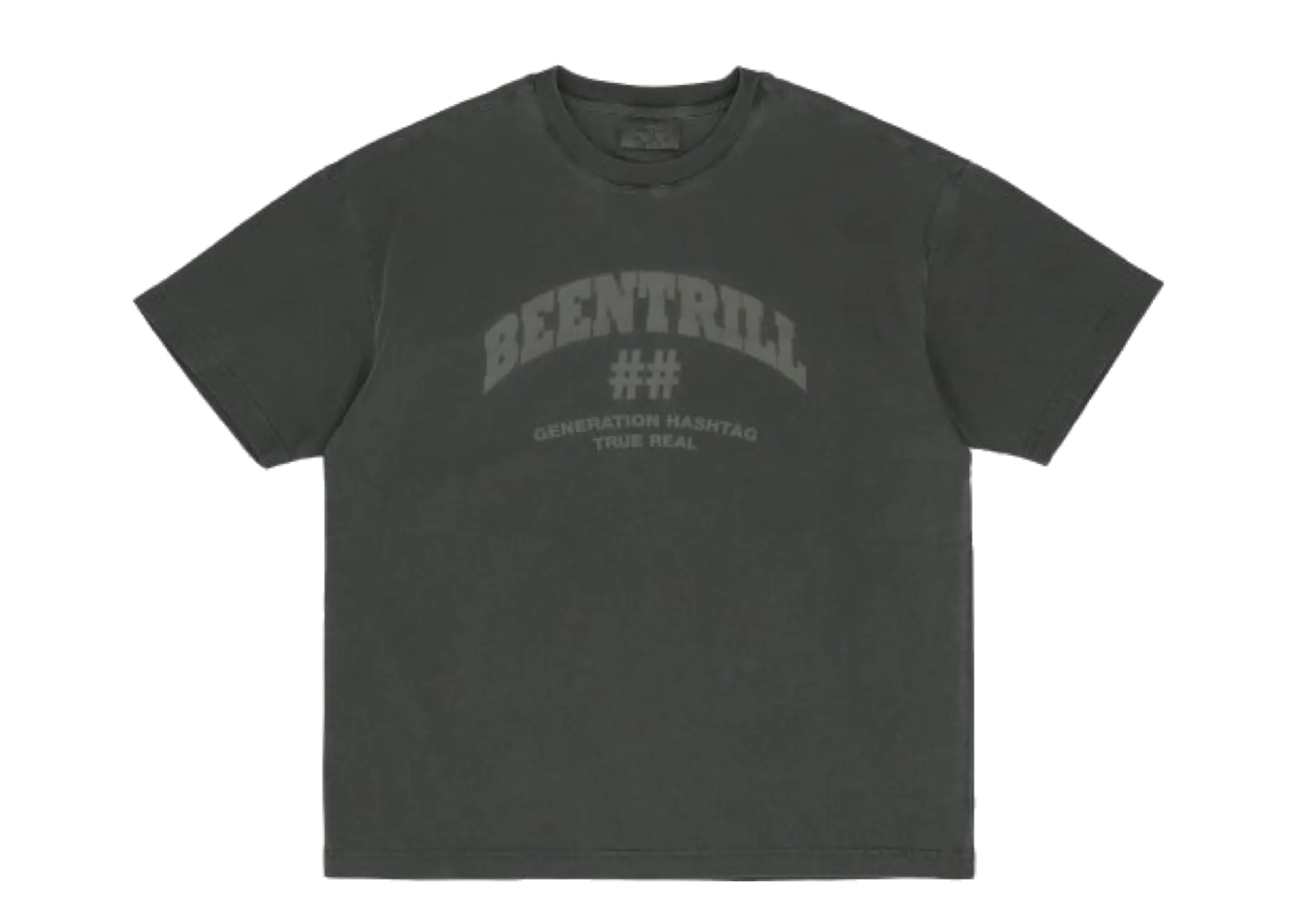 Beentrill Garment Dying Overfit T-Shirt Charcoal