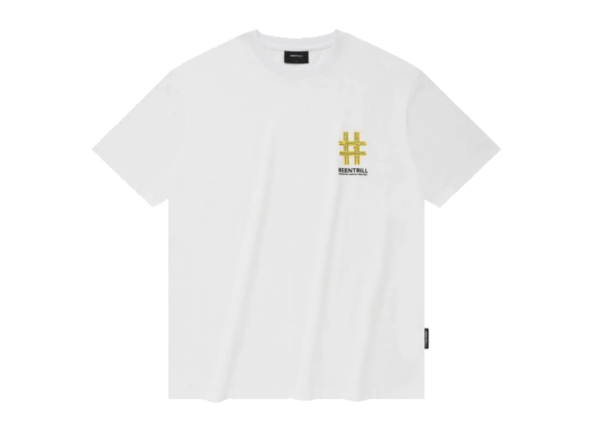 Beentrill Mini Taping Hashtag T-Shirt Off White