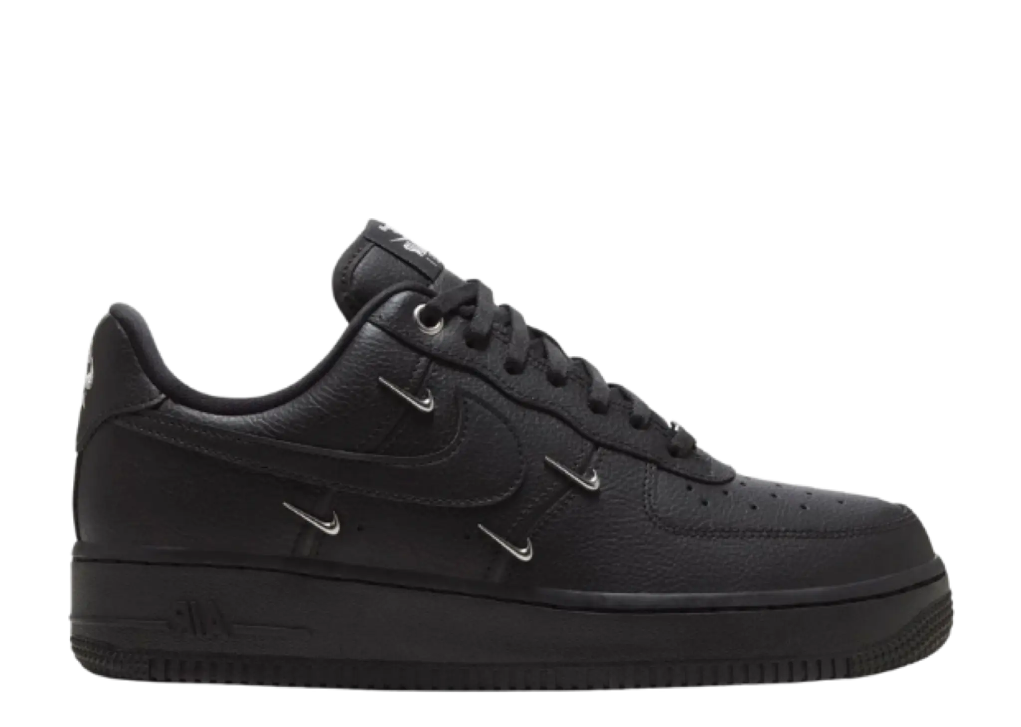 Nike Air Force 1 Low '07 LX Black Silver Mini Swoosh (Women's)