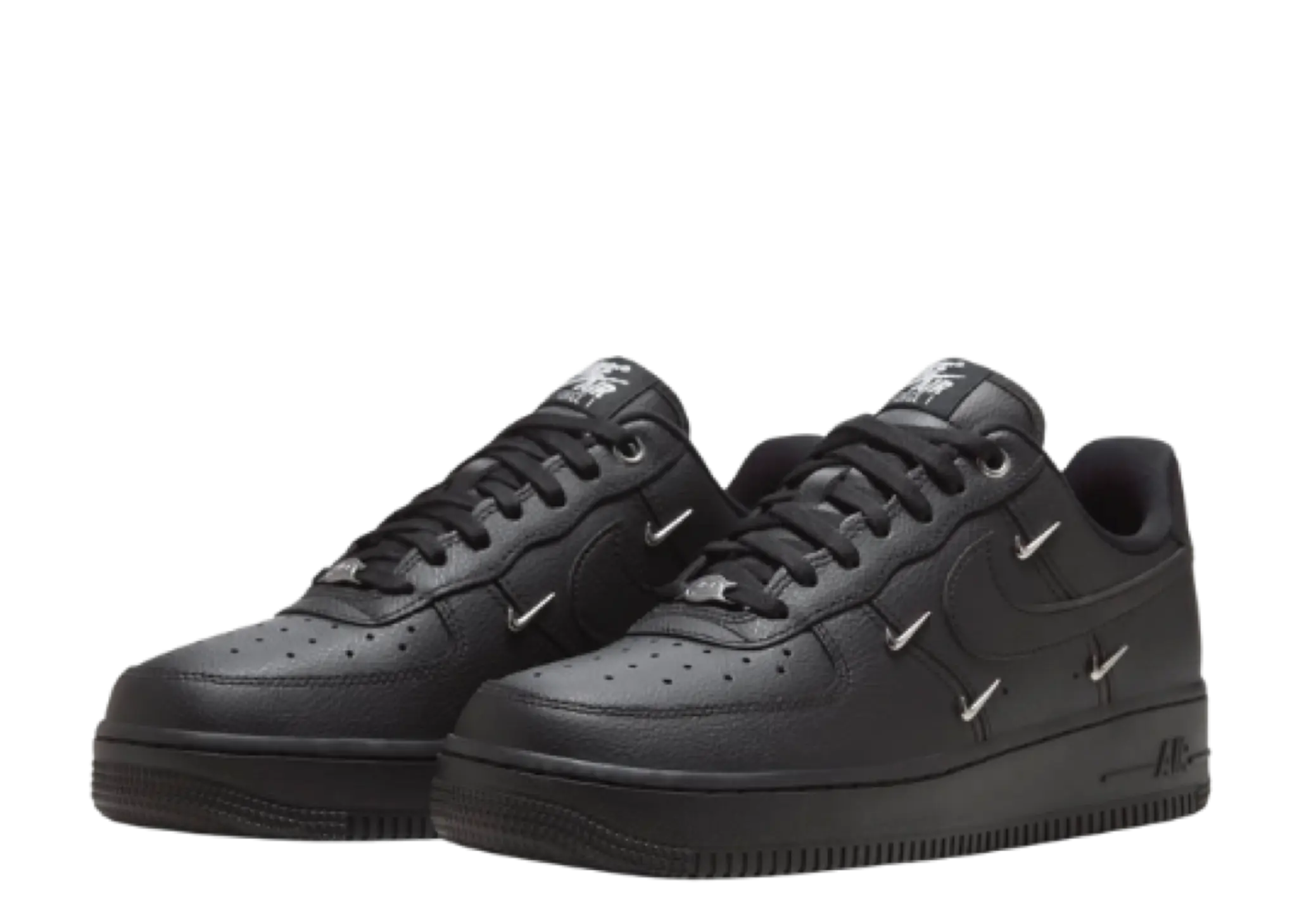 Nike Air Force 1 Low '07 LX Black Silver Mini Swoosh (Women's) - photo 2