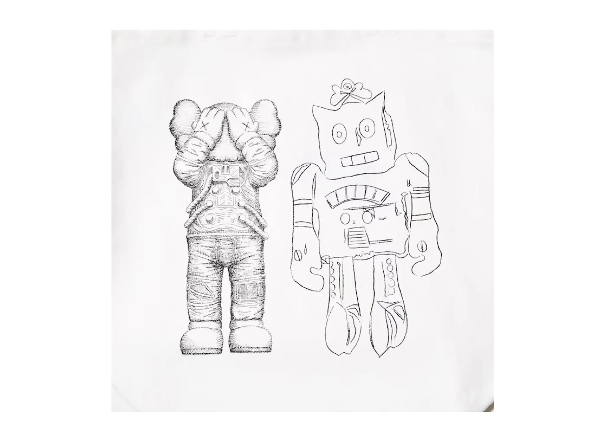 Uniqlo x Kaws Warhol 2WAY Tote Bag Off White - photo 3