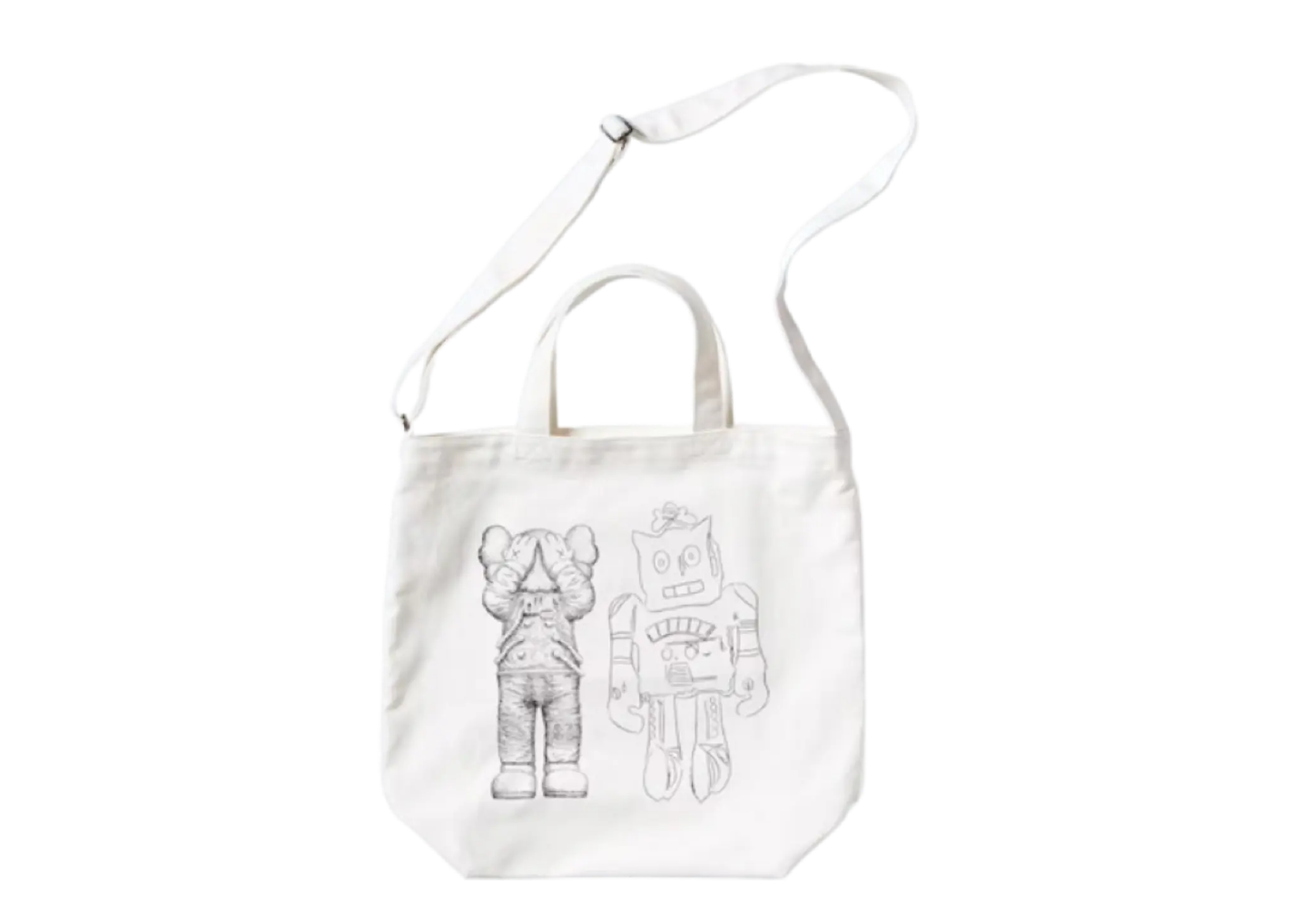 Uniqlo x Kaws Warhol 2WAY Tote Bag Off White