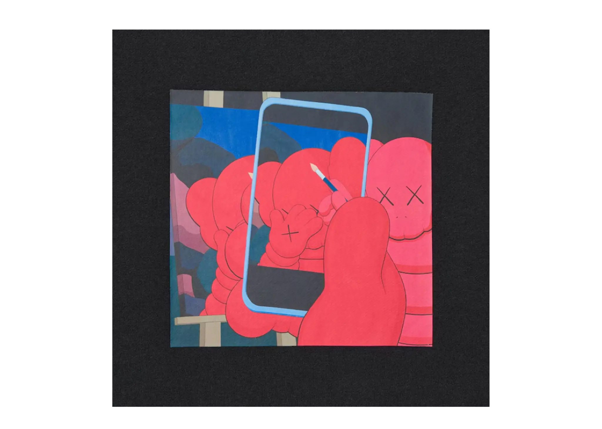Uniqlo x Kaws x Warhol Sweater Black Phone Logo - photo 3