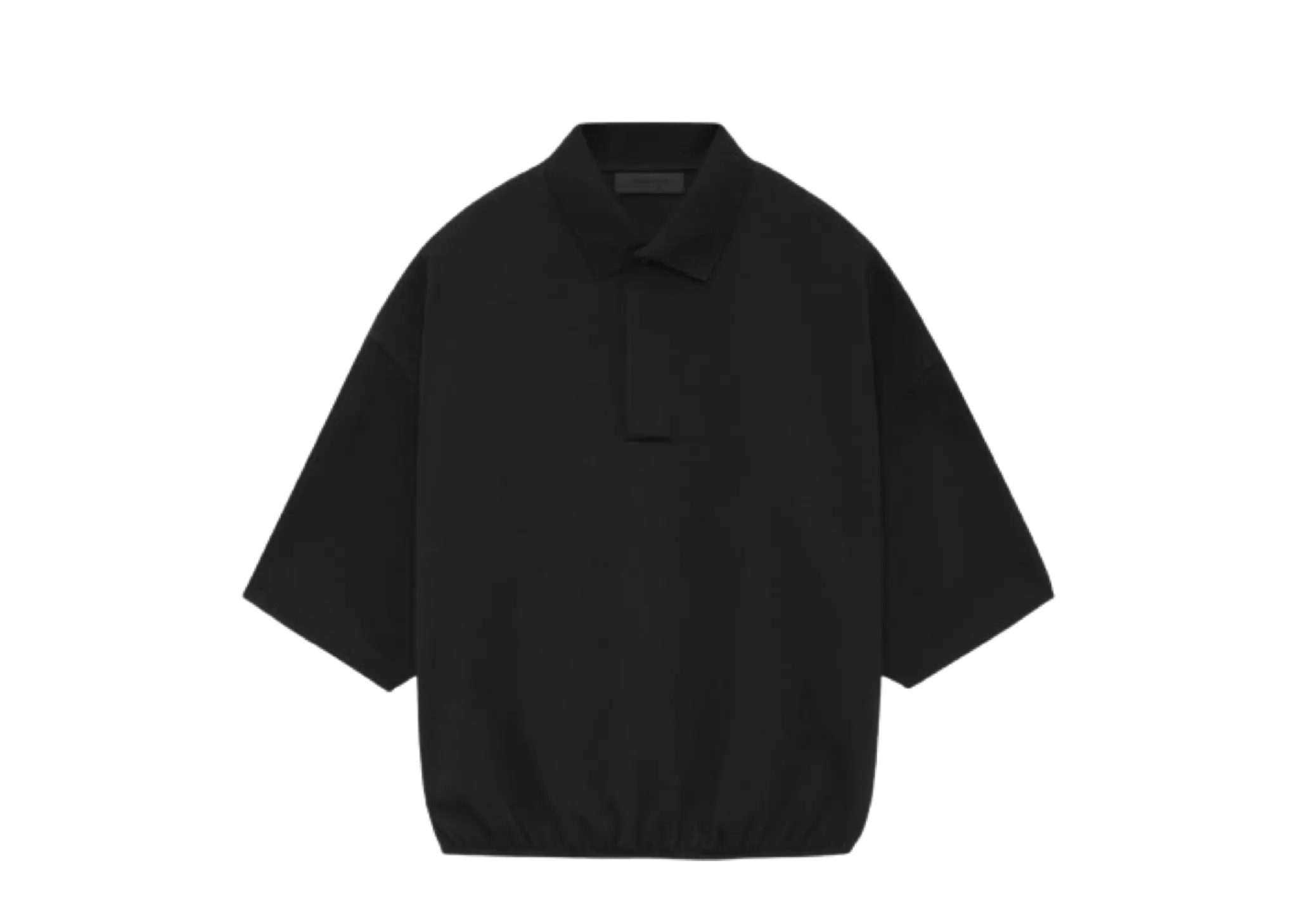 Fear Of God Essentials Core Collection 3/4 Sleeve Polo Black