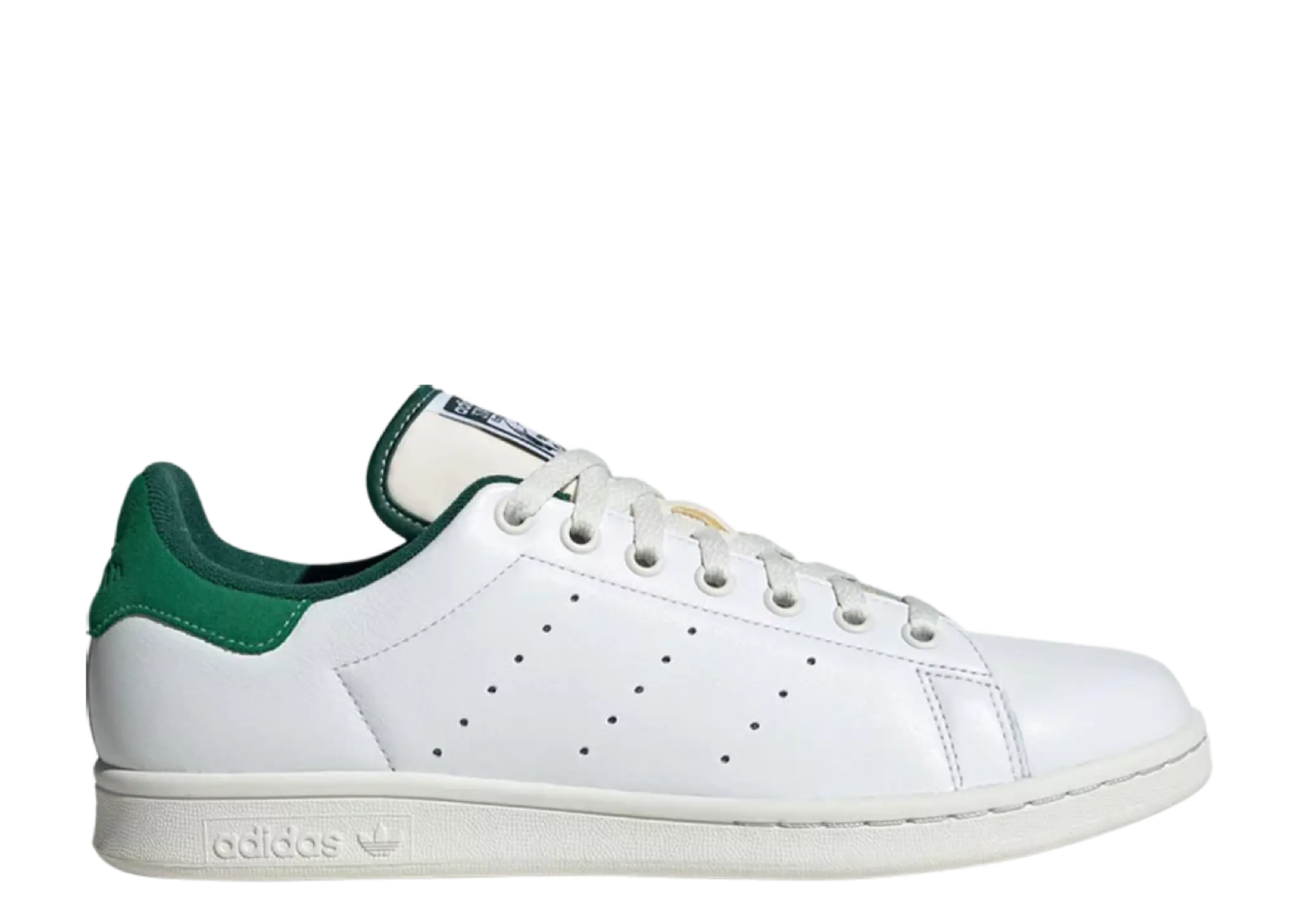 Adidas Stan Smith White Green Suede Heel