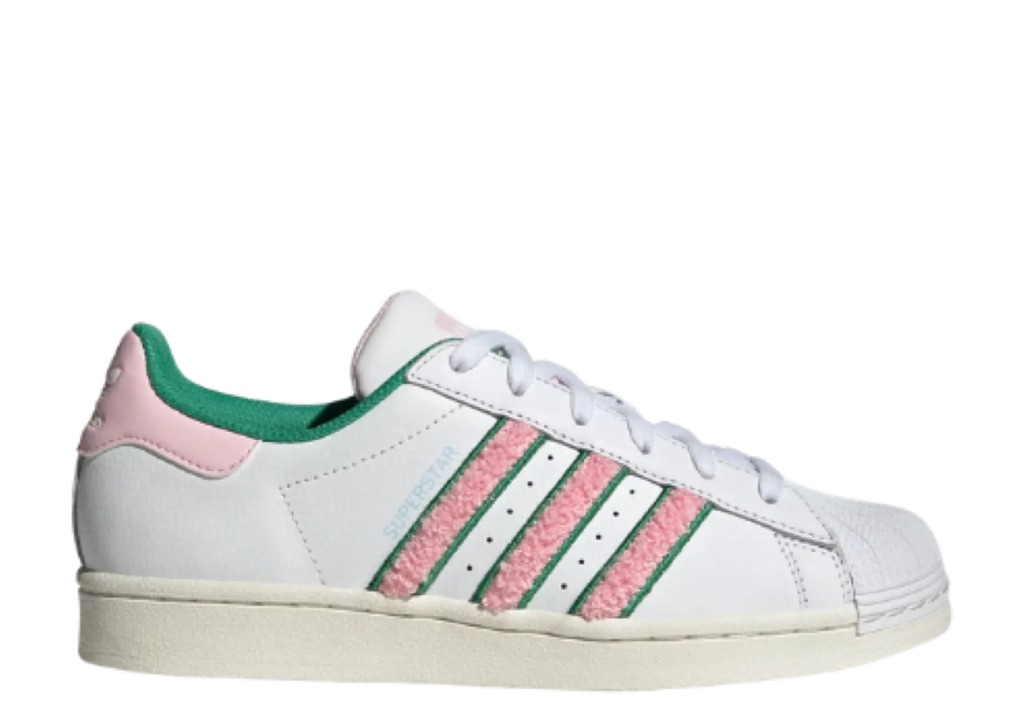 Adidas Superstar White Pink Green Chenille (Women's)