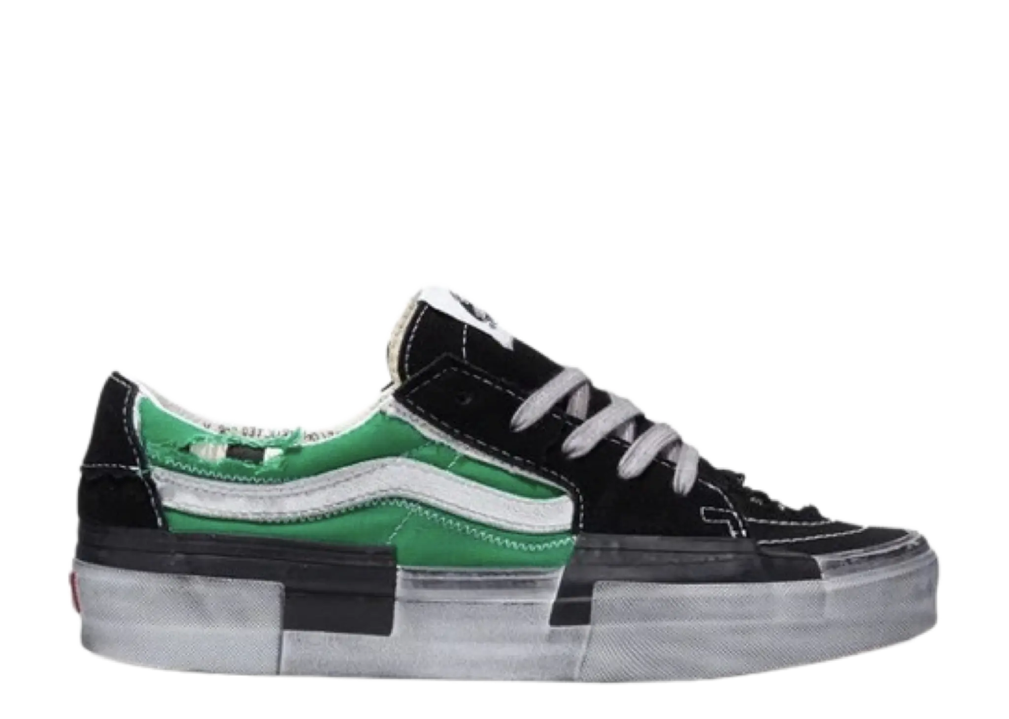 Vans Sk8-Low Reconstruct Stressed Check Black Green
