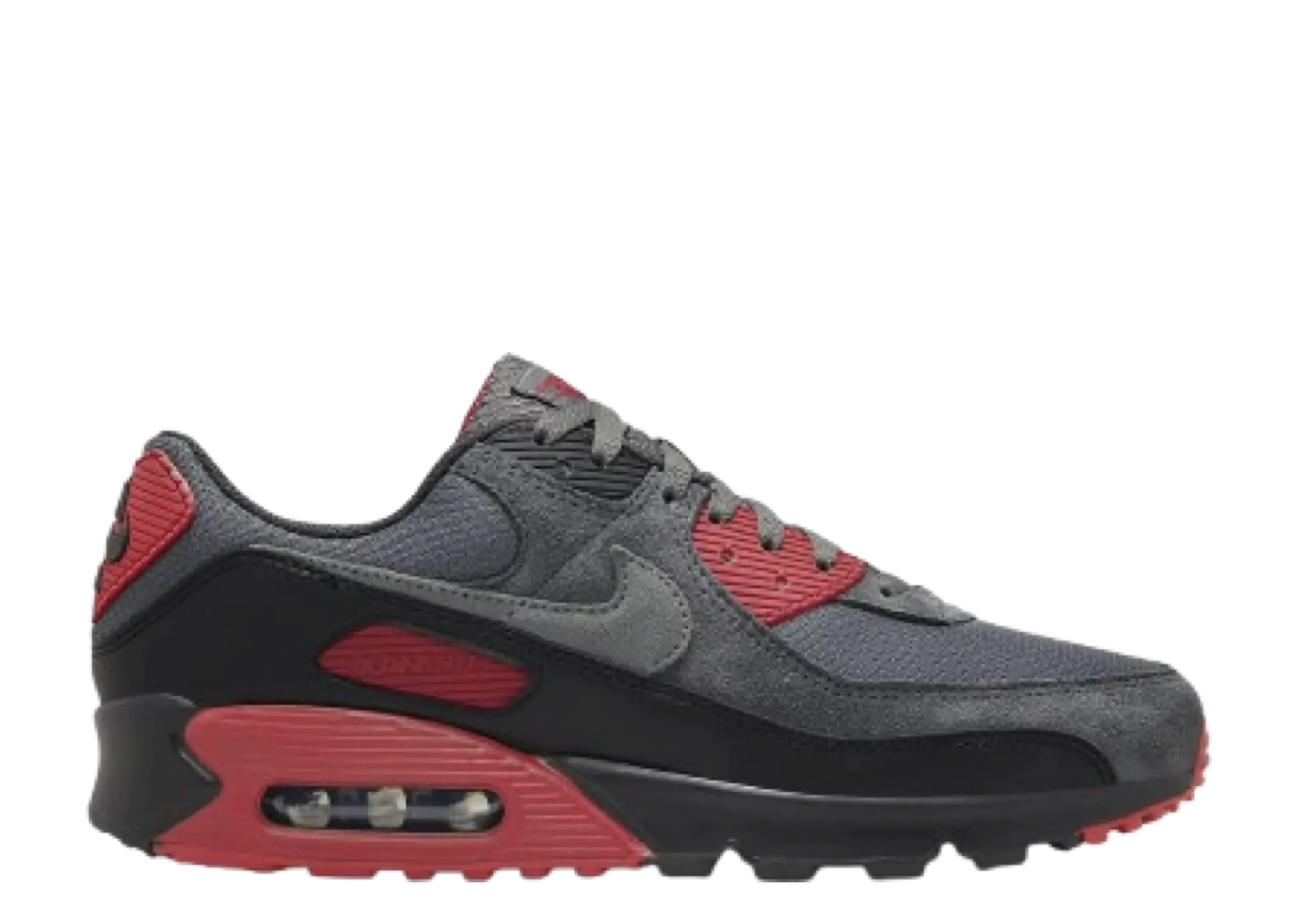 Nike Air Max 90 Black Grey Fire Red