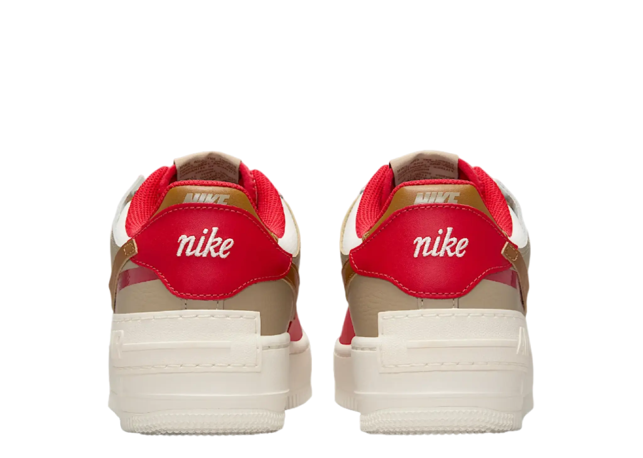 Nike Air Force 1 Shadow Lt British Tan Fire Red (Women's) - photo 3