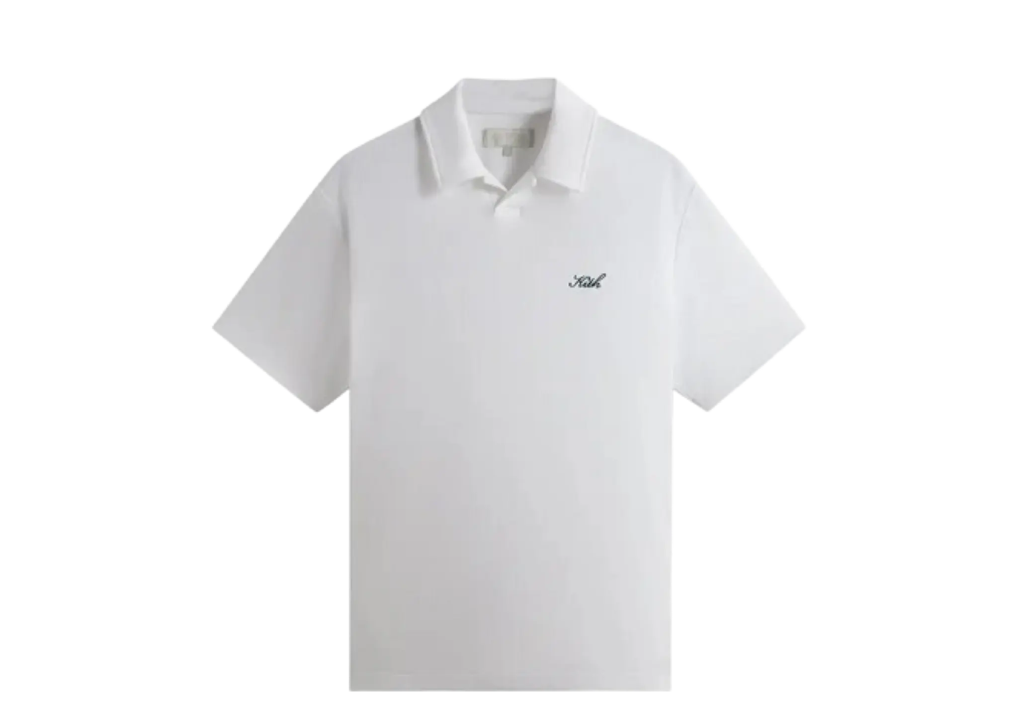 Kith Micro Waffle Drew Polo White