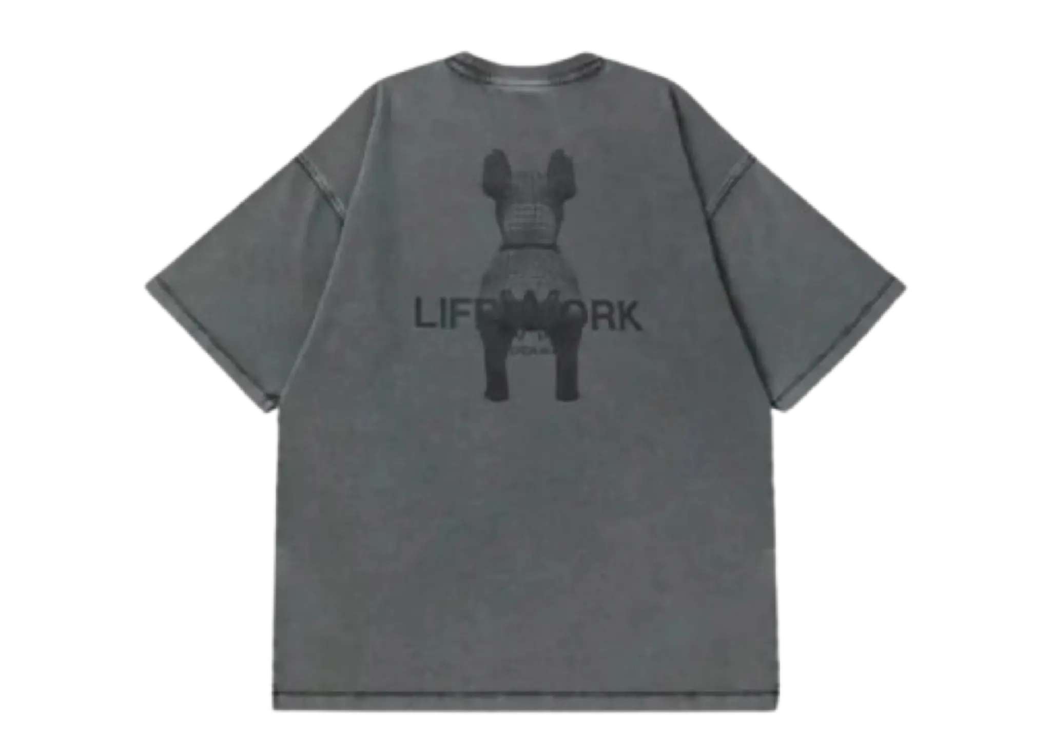Lifework Salt Washed Halftone Ladok Short Sleeve T-Shirt Charcoal Grey - photo 2