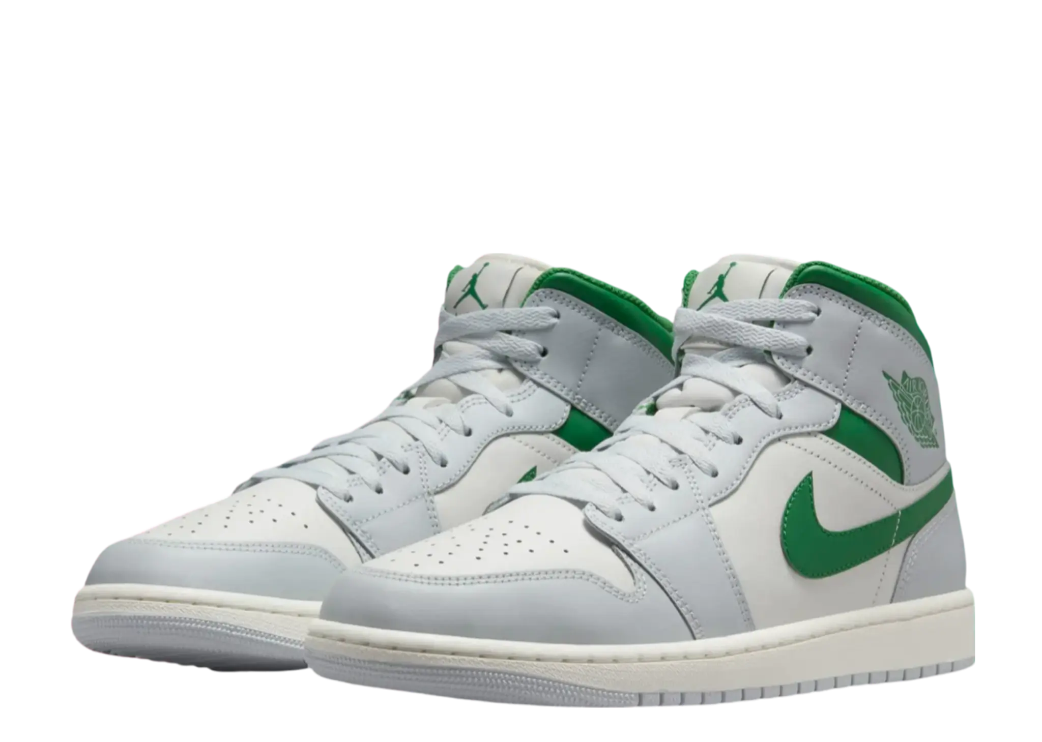 Air Jordan 1 Mid White Pure Platinum Pine Green - photo 2
