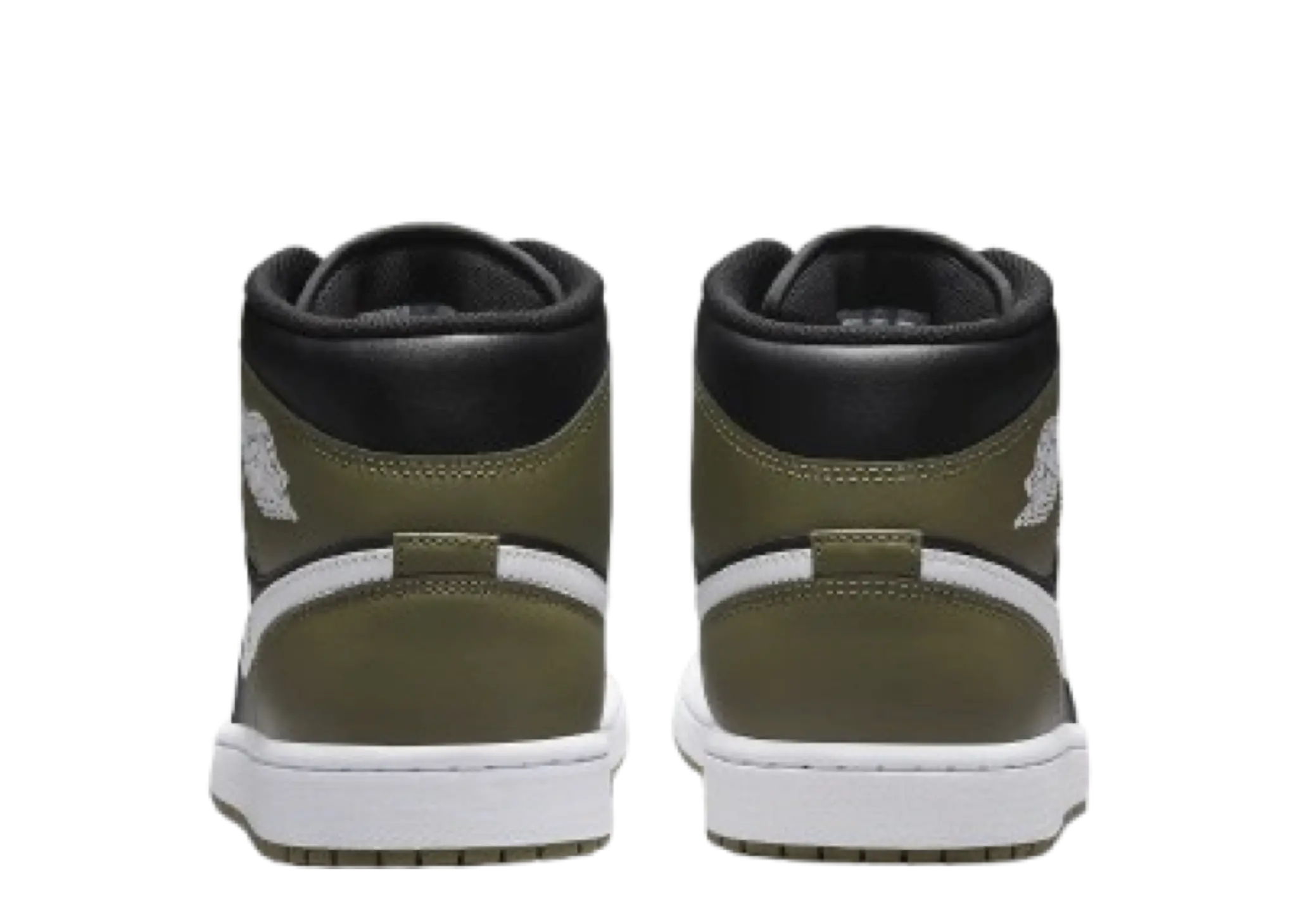 Air Jordan 1 Mid Black White Olive - photo 3
