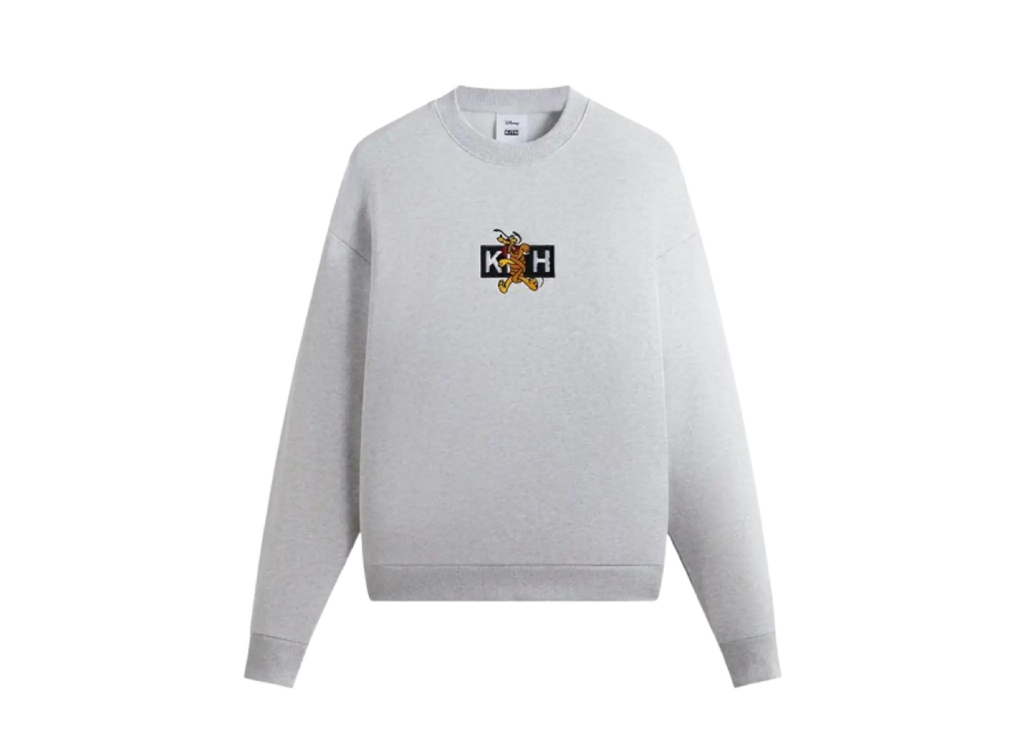 Kith For Mickey & Friends Cyber Monday Pluto Classic Logo Crewneck Light Heather