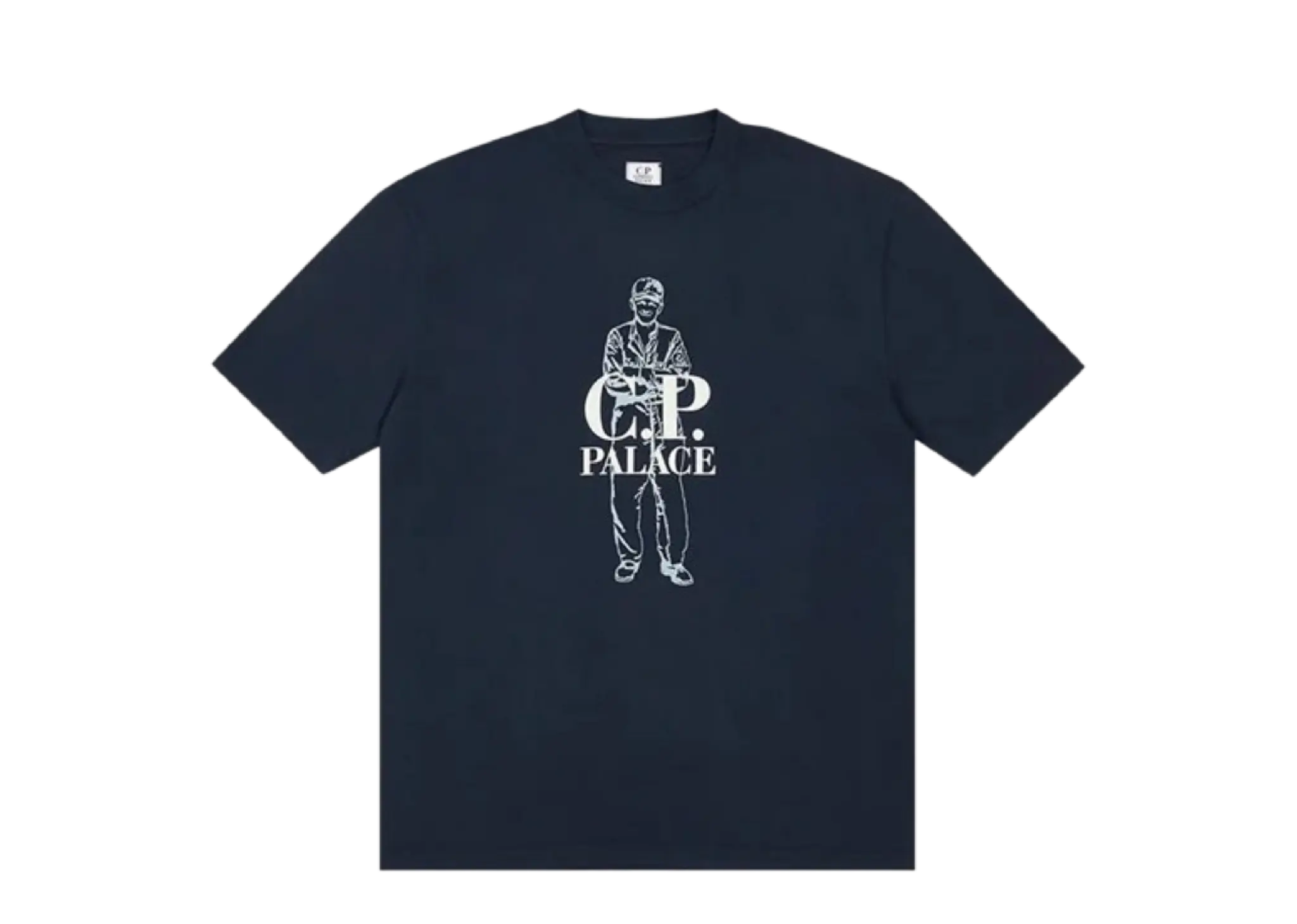Palace x C.P. Company Logo T-Shirt Navy