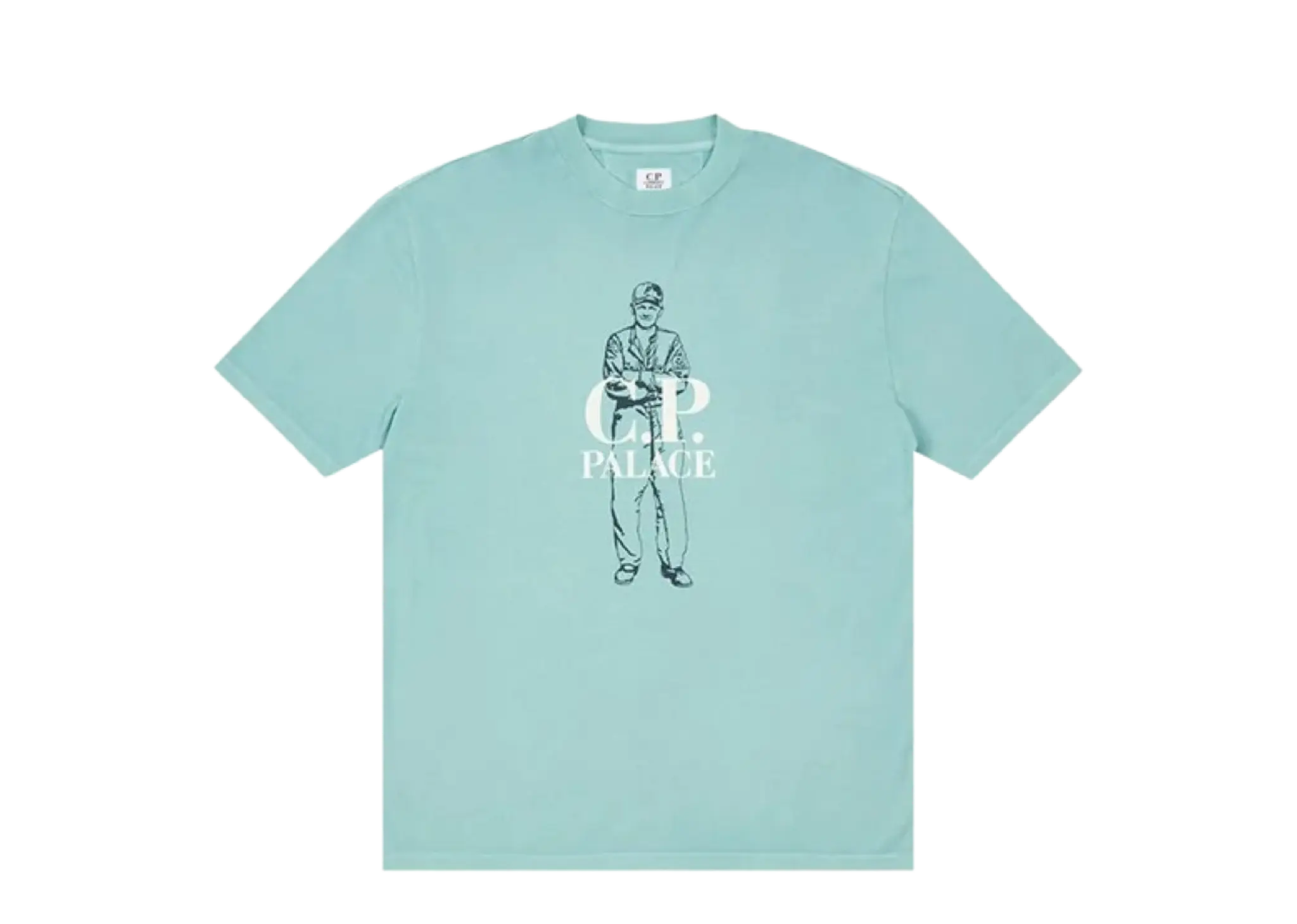 Palace x C.P. Company Logo T-Shirt Blue