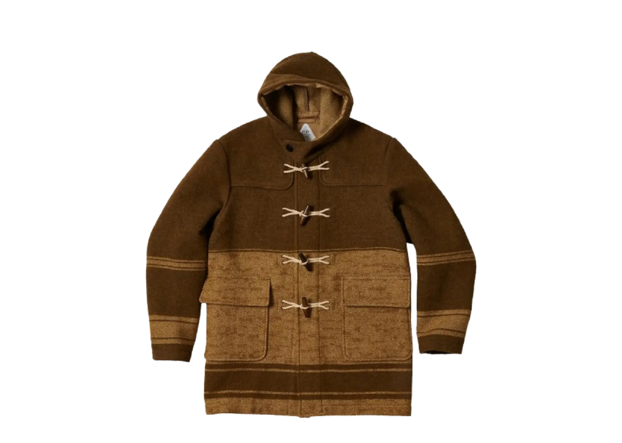 Palace x C.P. Company Duffel Jacket Rubber Wool Brown