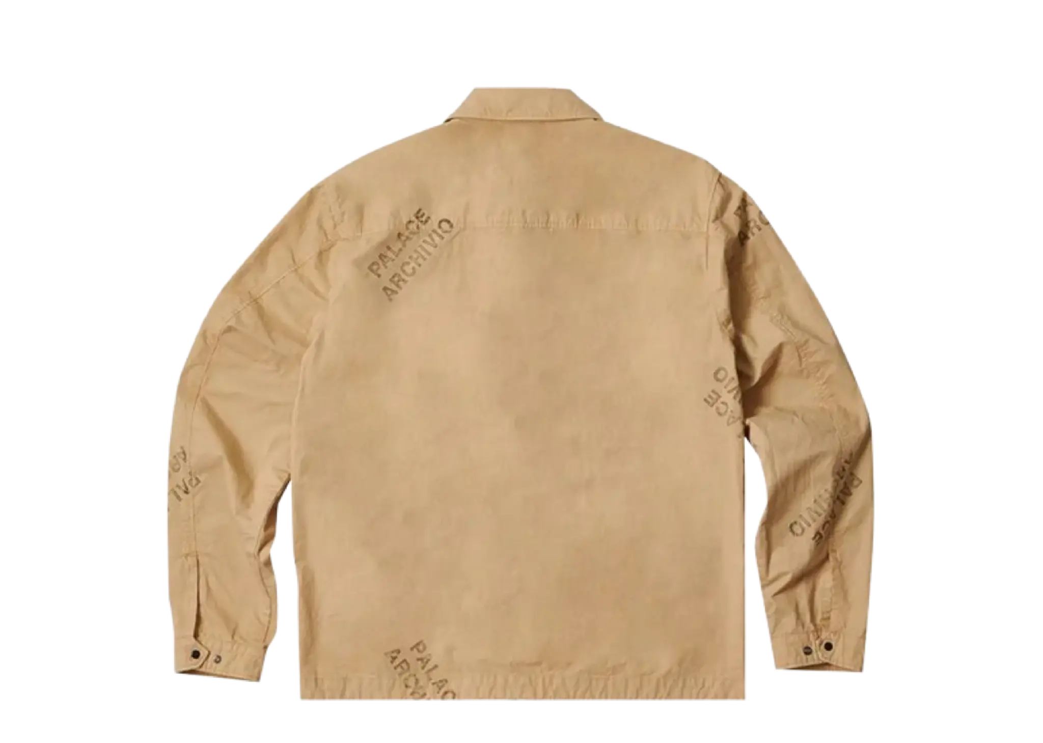 Palace x C.P. Company Washed Cotton Shirt Jacket Stone - photo 2