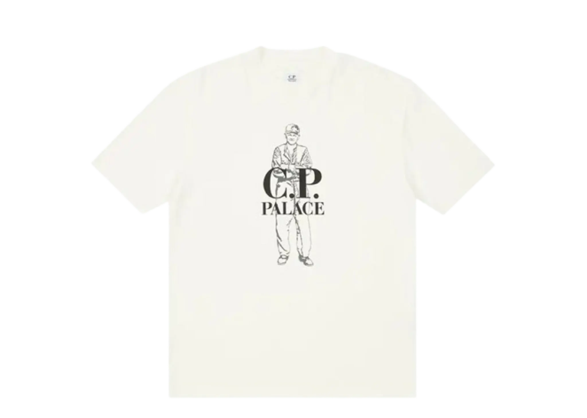 Palace x C.P. Company Logo T-Shirt White