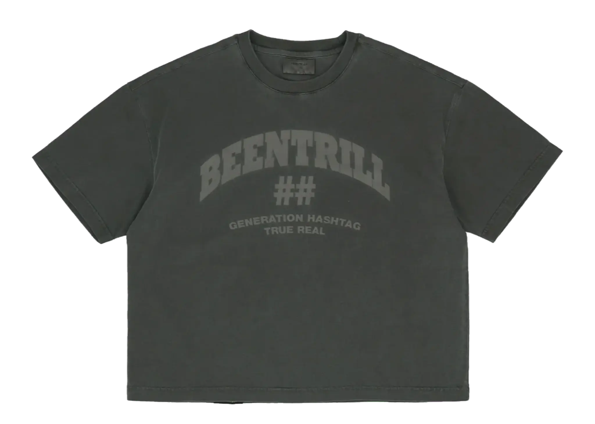 Beentrill Garment Dying T-Shirt Charcoal Women's