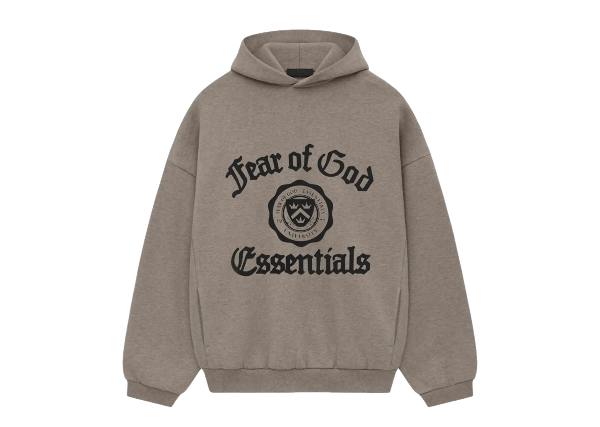 Fear Of God Essentials University Vintage Shrunken Hoodie Gray
