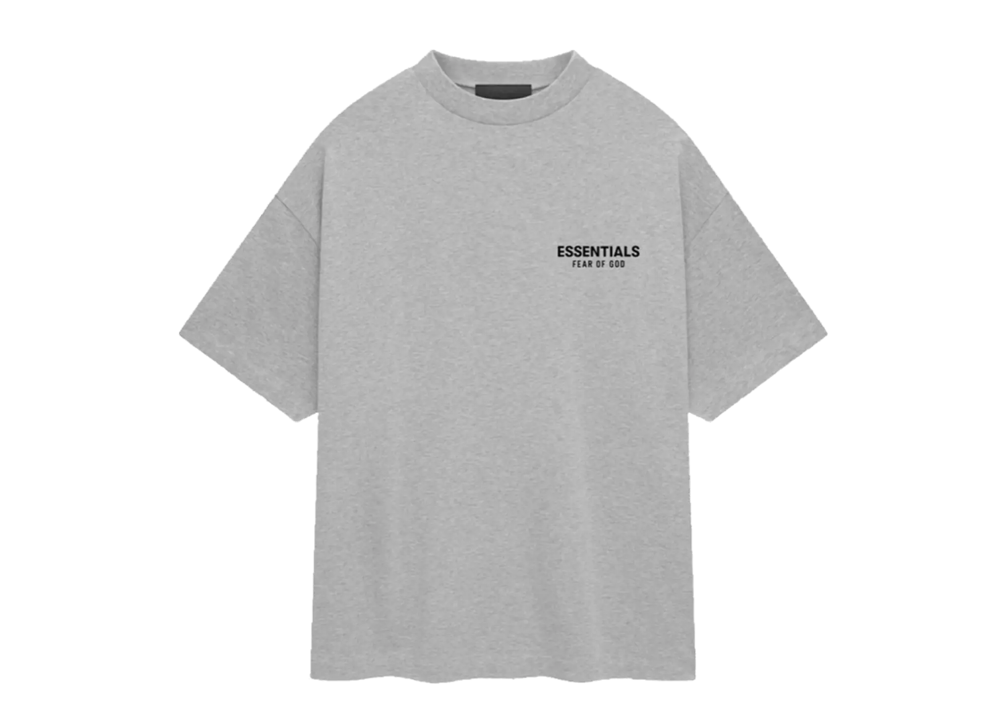 Fear Of God Essential Back Logo Jersey Crewneck T-Shirt Ligh Heather