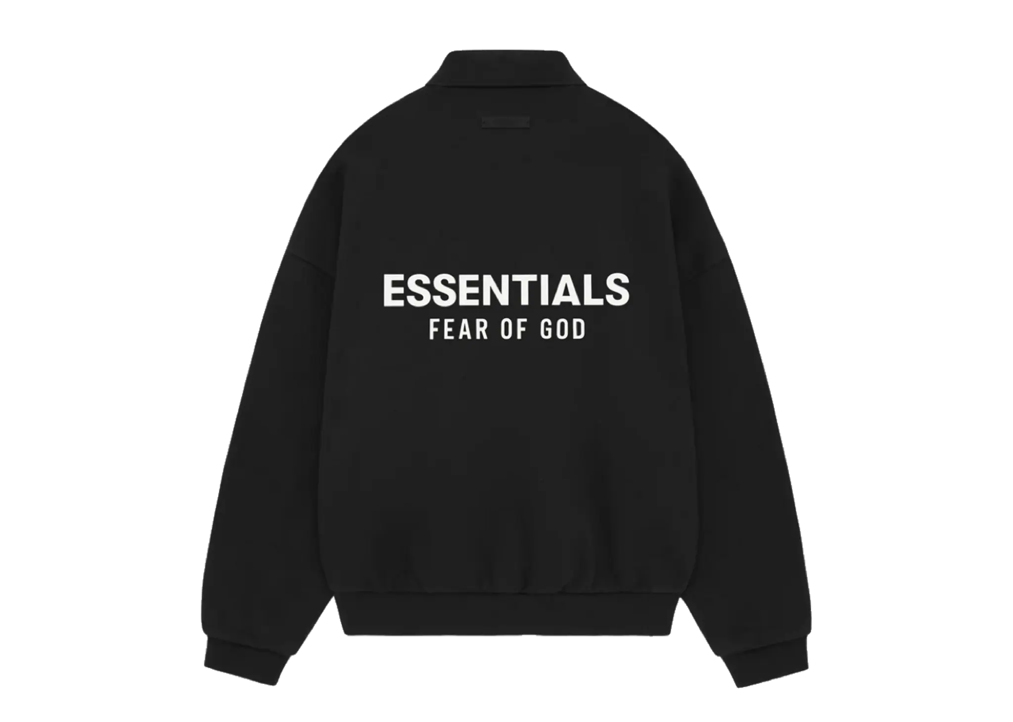 Fear of God Essential Back Logo Fleece Polo Black Long Sleeve - photo 2