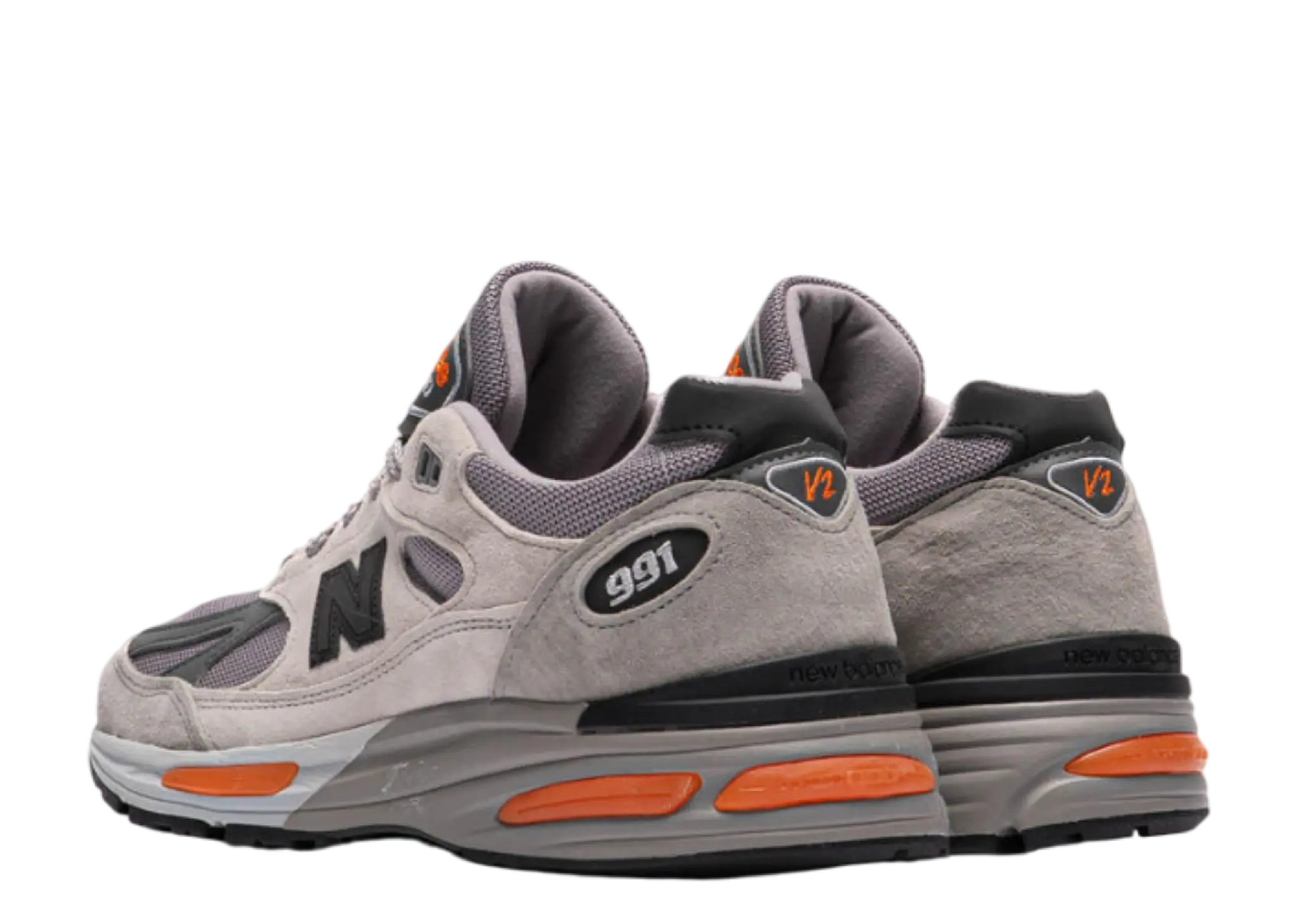 New Balance 991v2 MiUK Pelican Grey Orange - photo 3