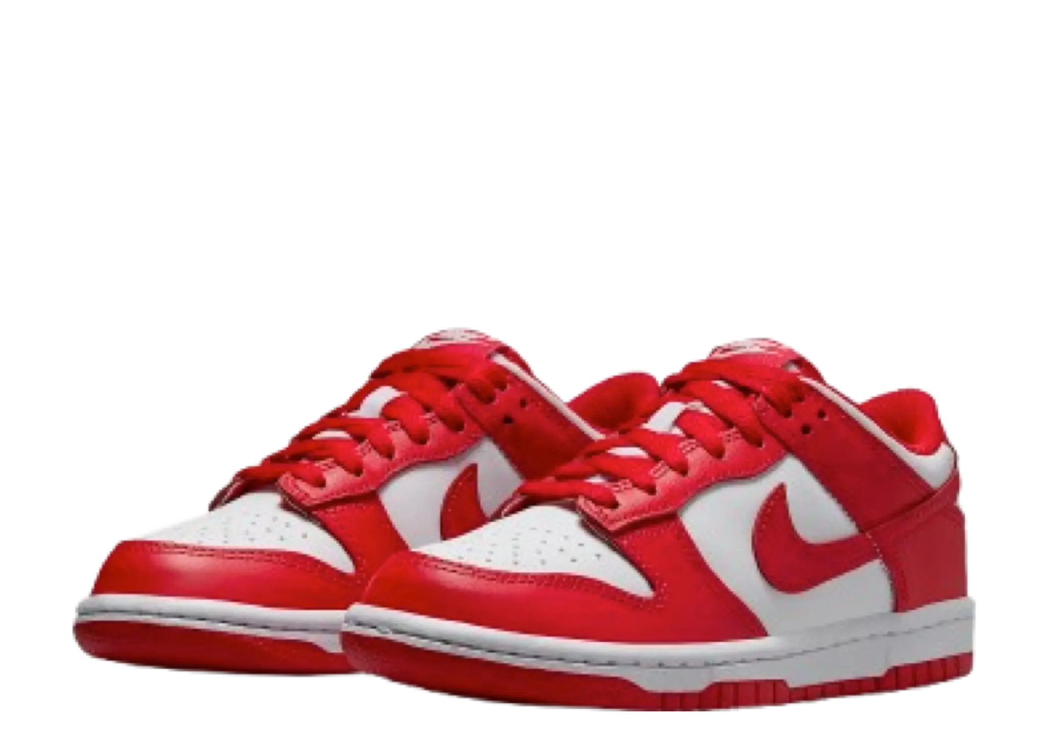 Nike Dunk Low White University Red (Grade School) - photo 2