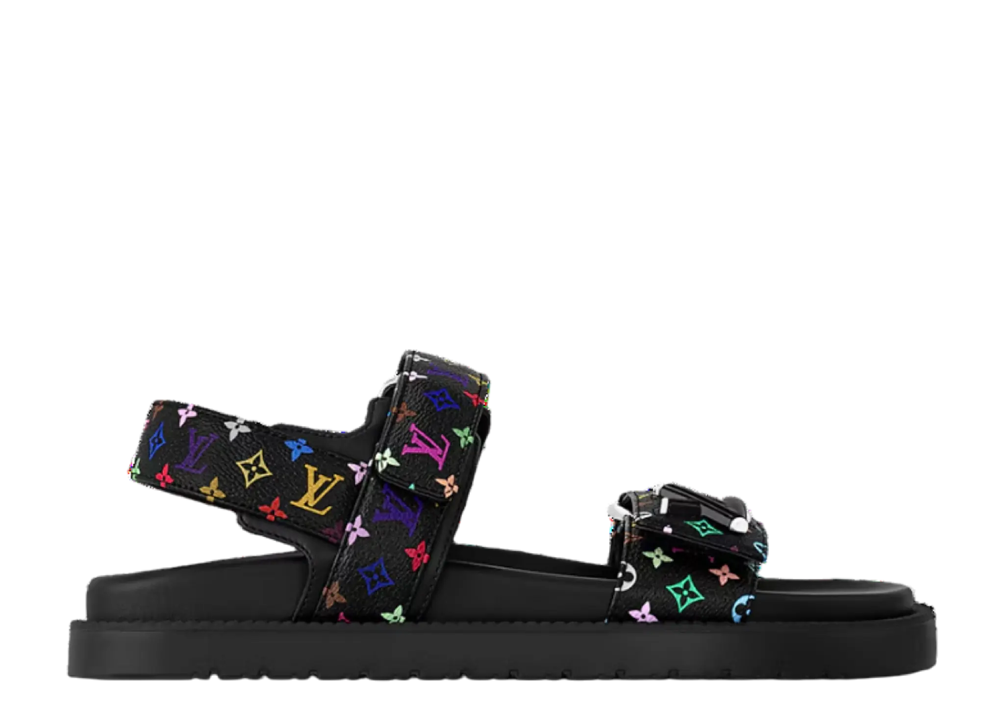 Louis Vuitton Sunset Flat Comfort Sandal Takashi Murakami Black (Women's)