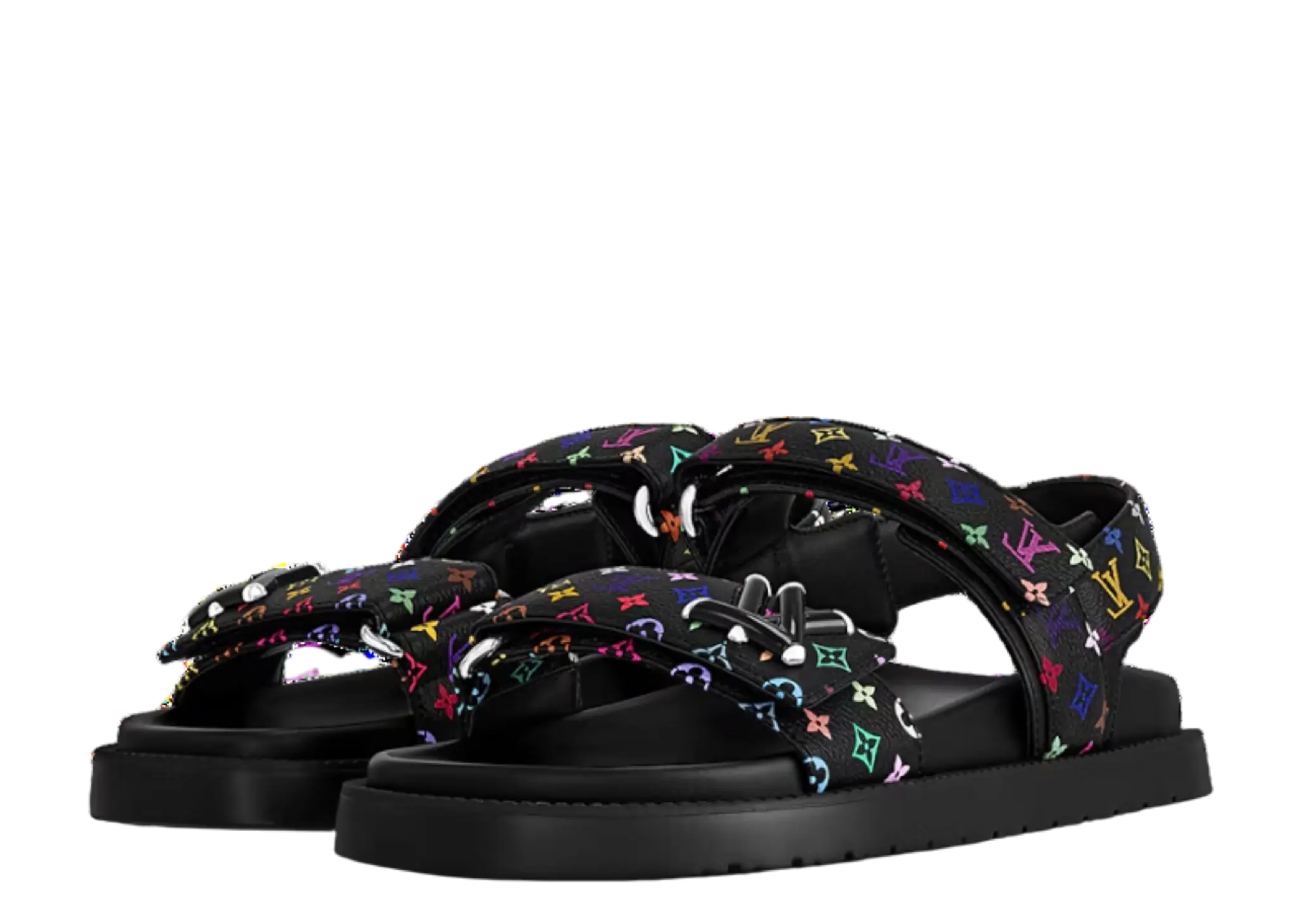 Louis Vuitton Sunset Flat Comfort Sandal Takashi Murakami Black (Women's) - photo 2