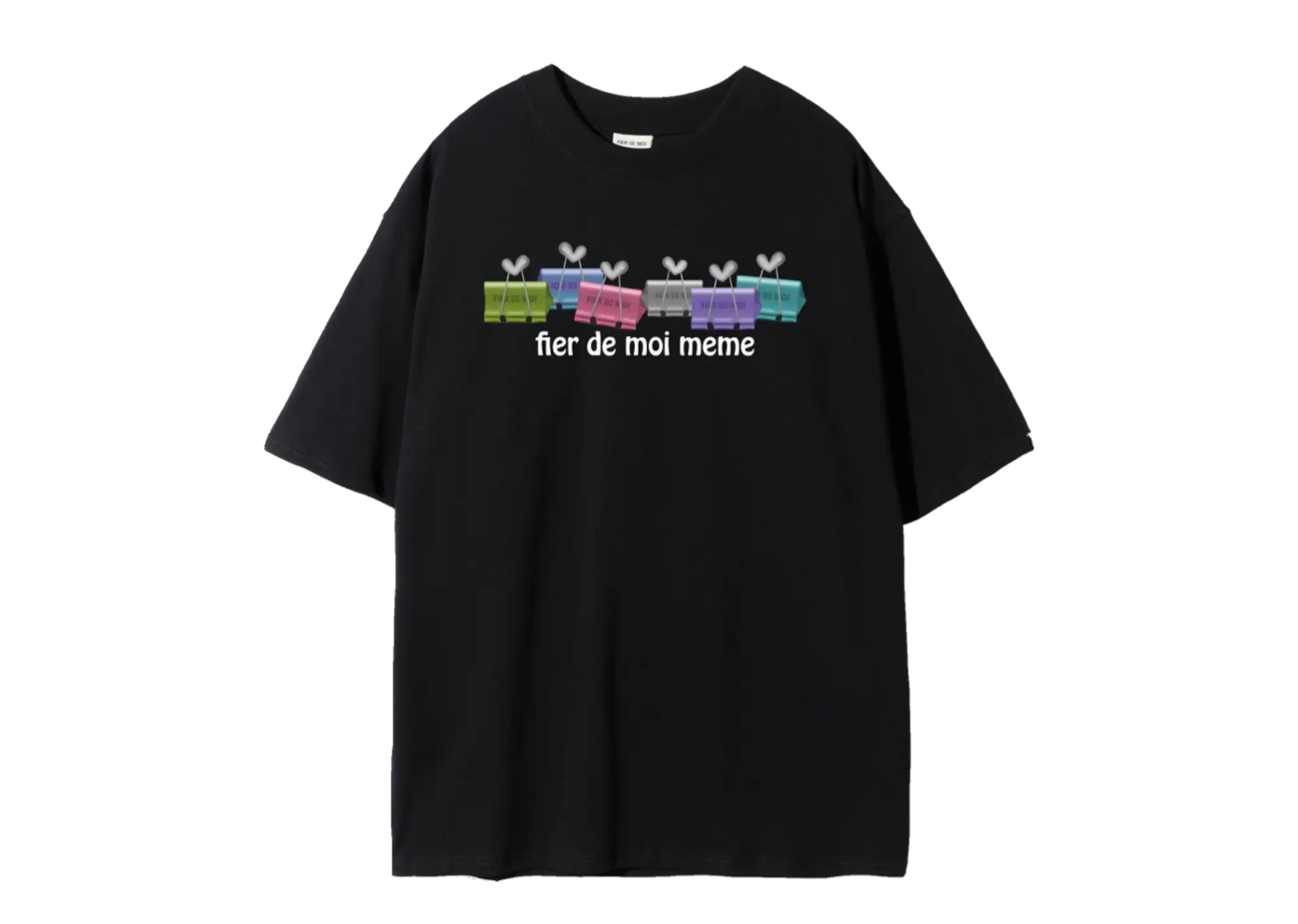 Fier De Moi Binder Clip In Line T-shirt Black