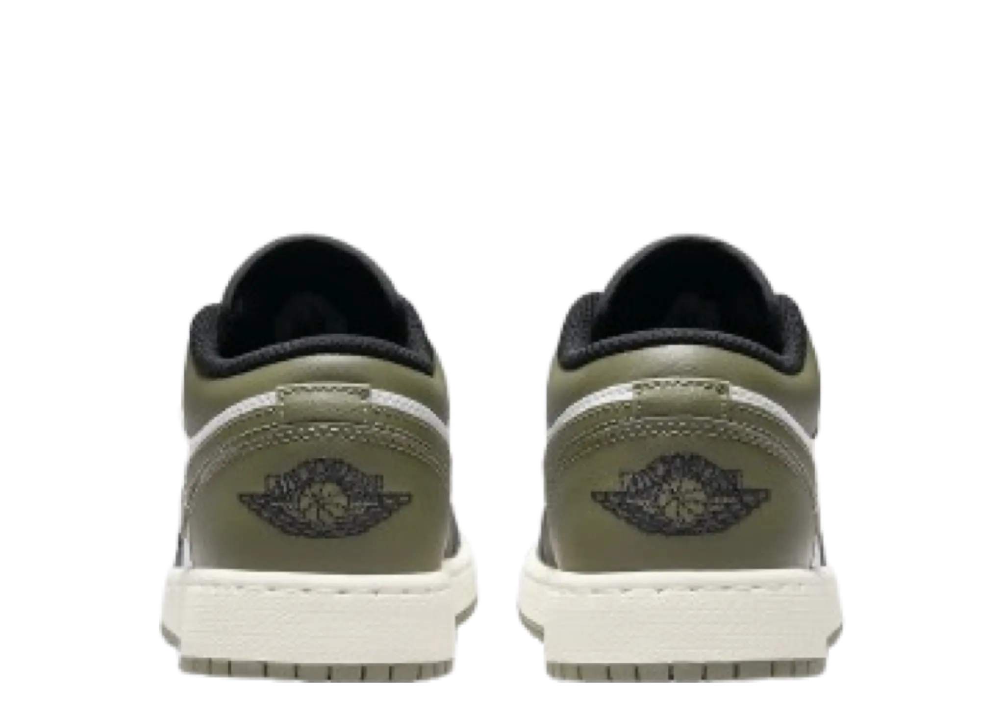 Air Jordan 1 Low Black Toe Medium Olive (Grade School) - photo 3