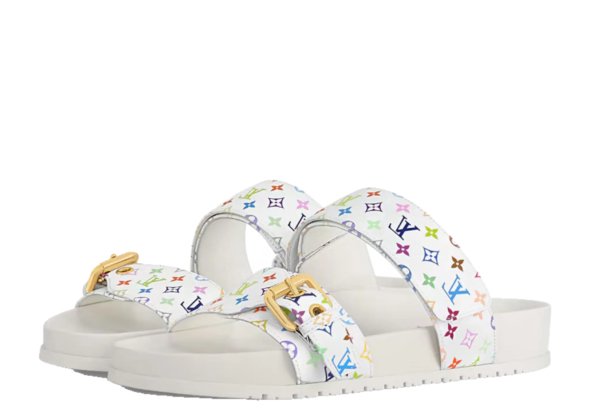 Louis Vuitton Bom Dia Flat Comfort Mule Takashi Murakami White (Women's) - photo 2