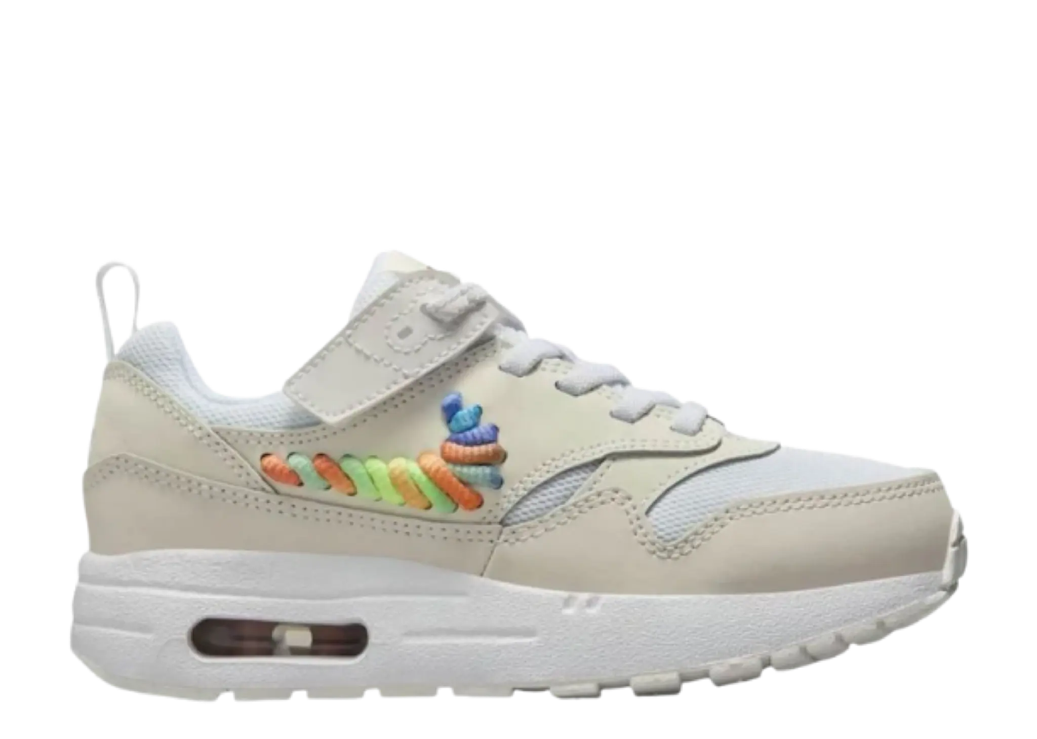 Nike Air Max 1 SE Easy On White Summit White Terra Blush Multicolor (Pre-School)