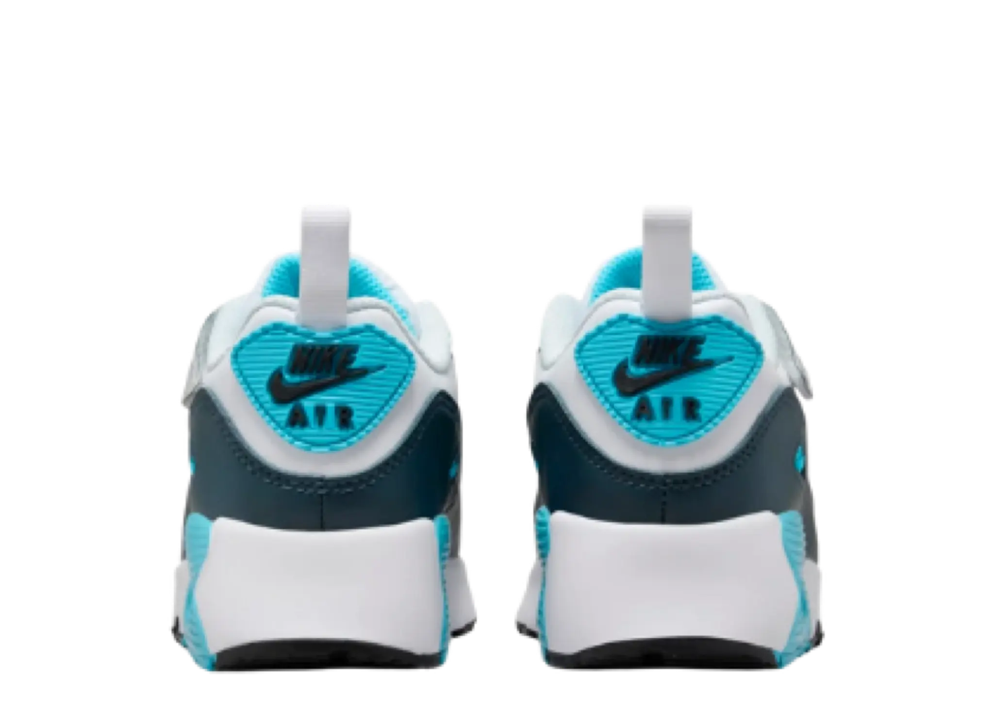 Nike Air Max 90 Easy On White Baltic Blue Armory Navy Wolf Grey (Pre-School) - photo 3