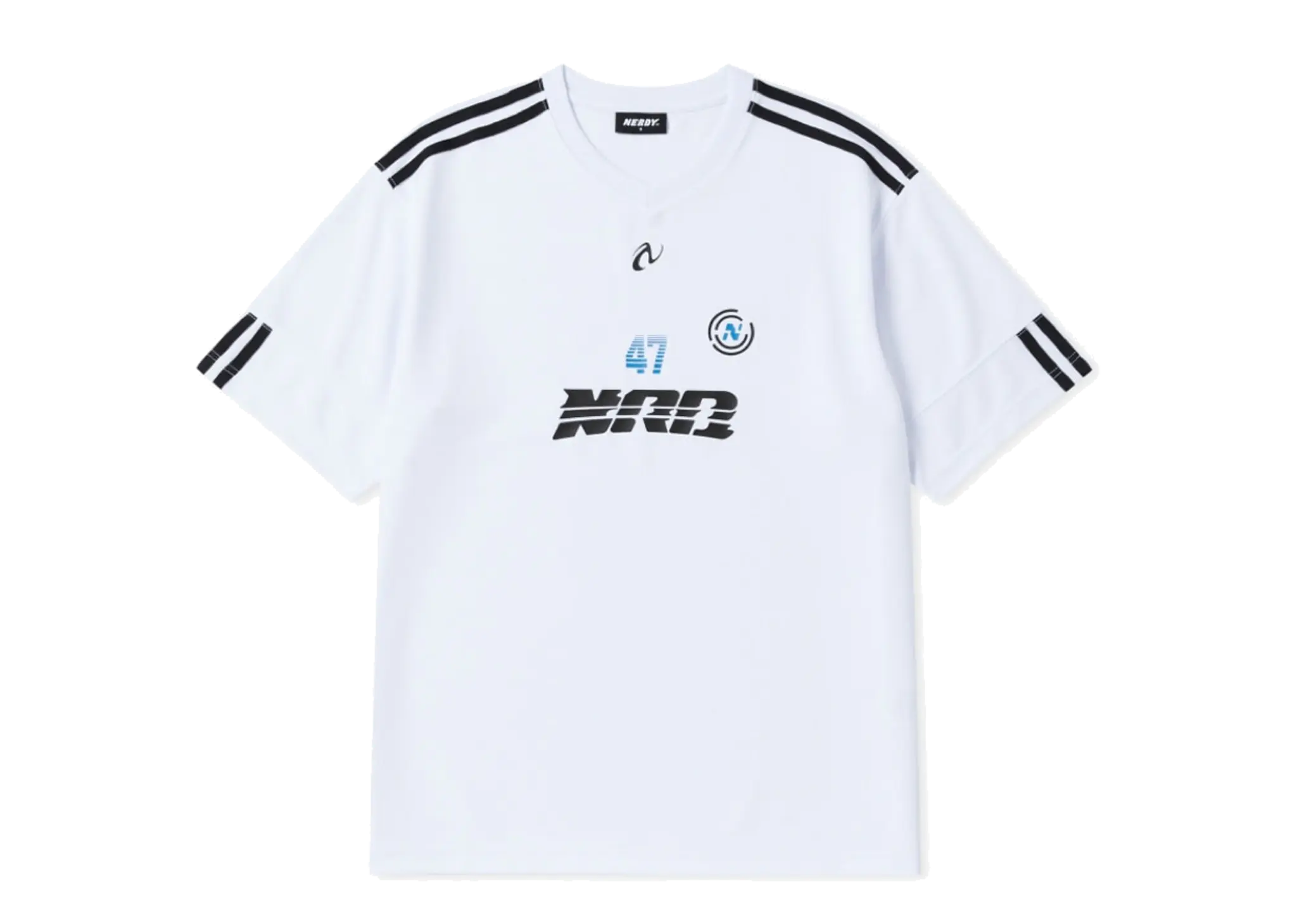 Nerdy Sporty Jersey Short Sleeve T-Shirt White