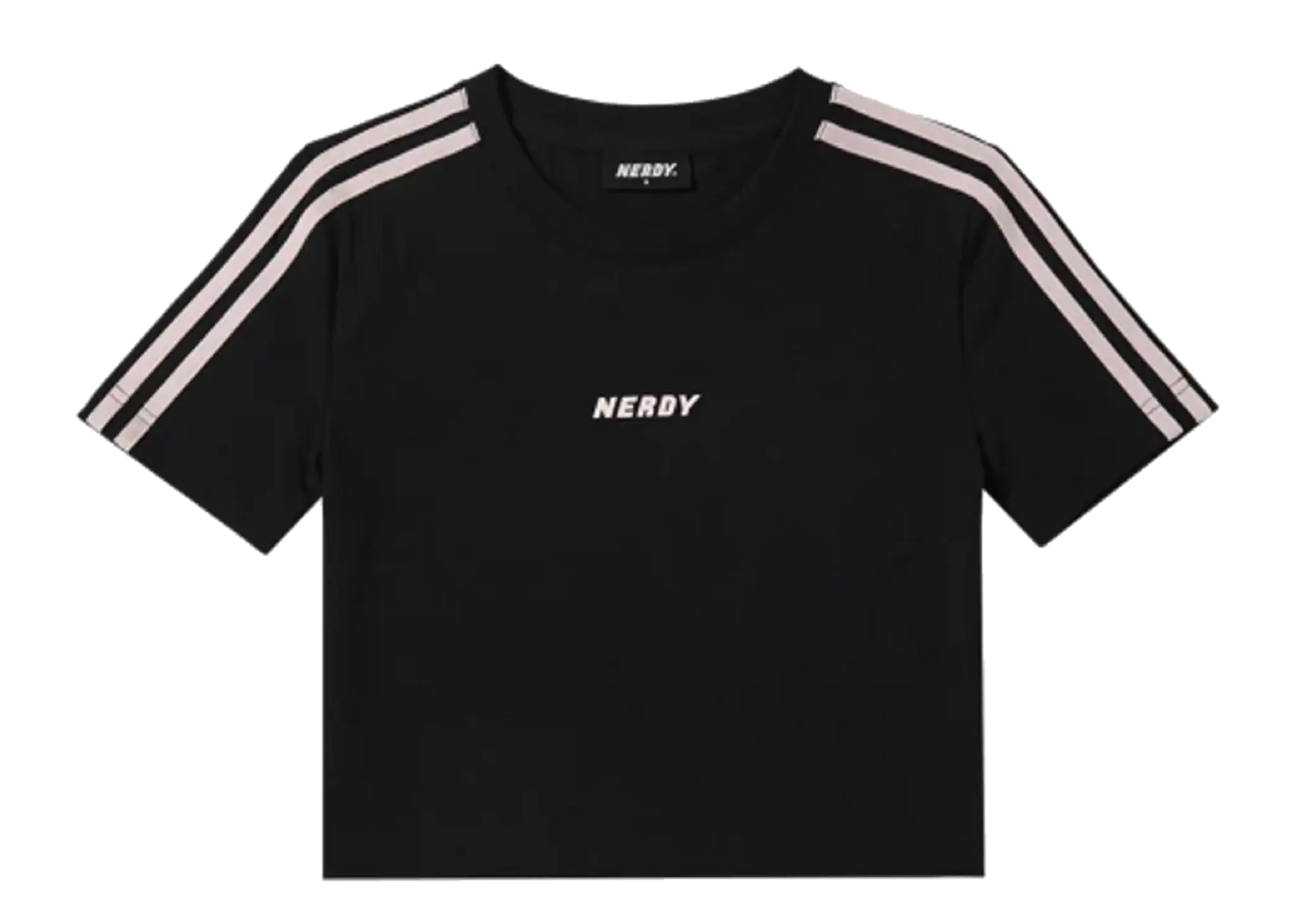 Nerdy Basic NY Cropped Short Sleeve T-Shirt Black Women's