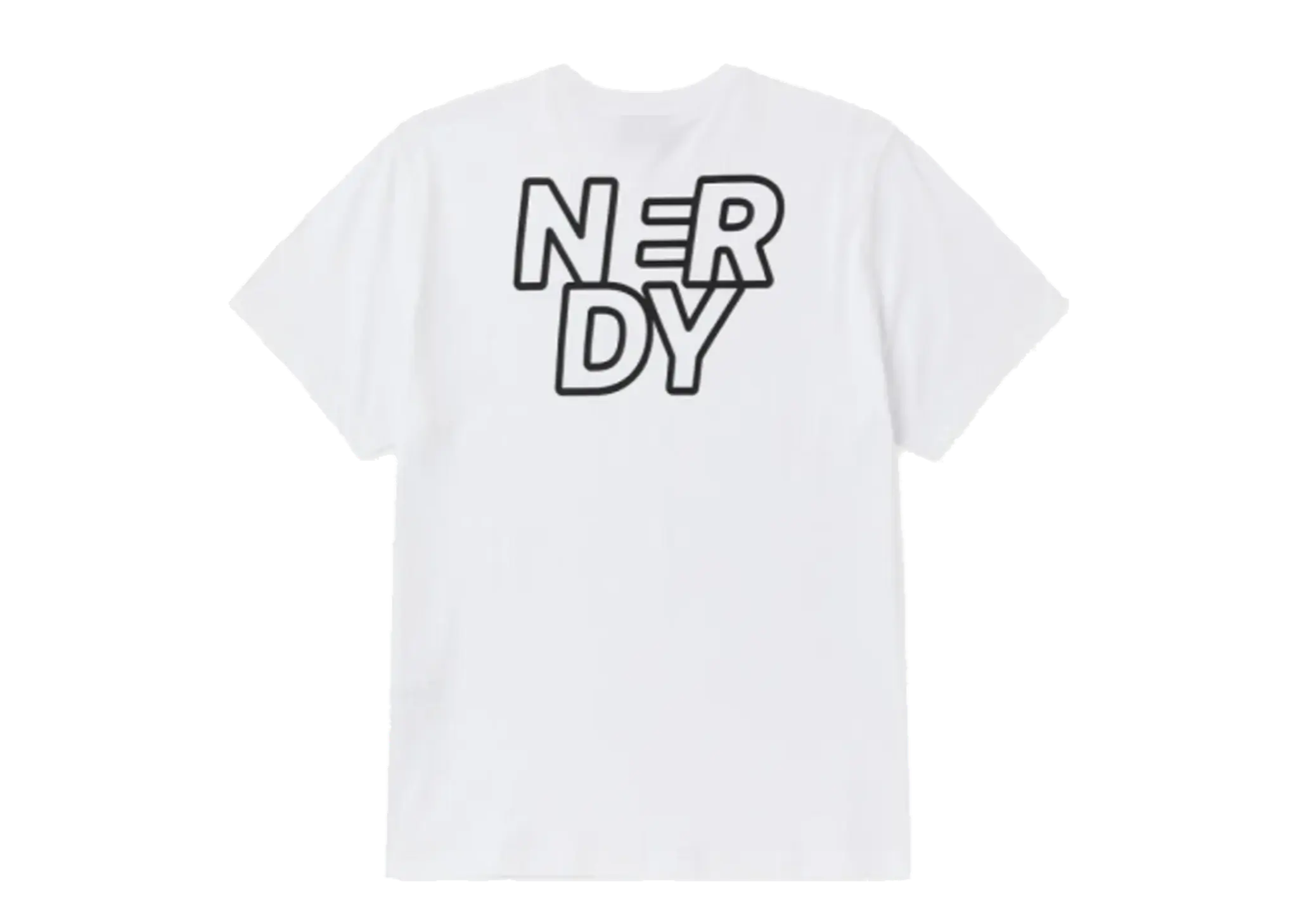 Nerdy Blank Bold Logo Short Sleeve T-Shirt White