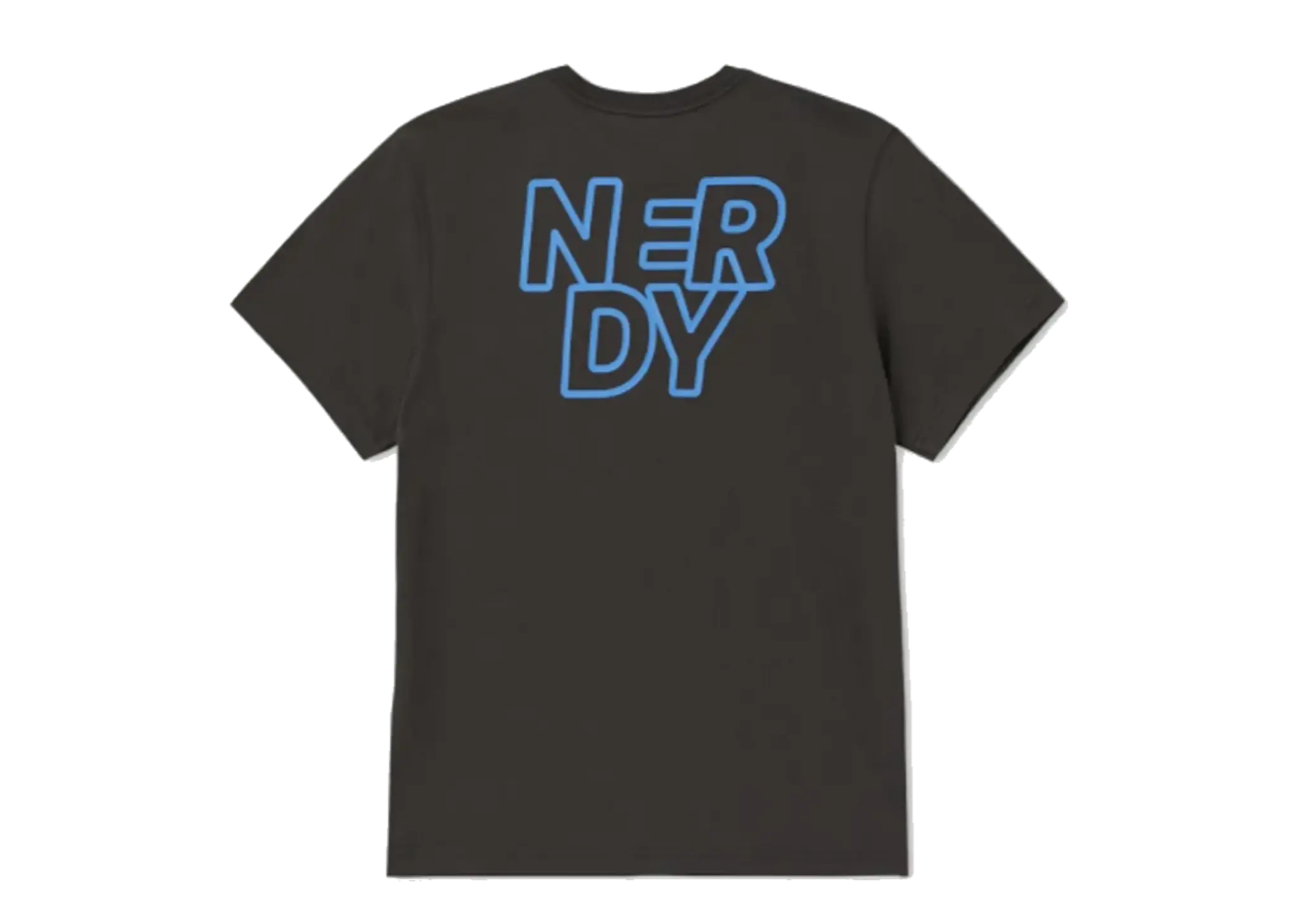 Nerdy Blank Bold Logo Short Sleeve T-Shirt Charcoal