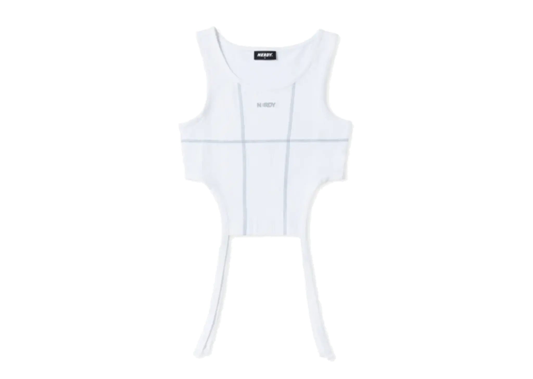 Nerdy Cut Out Sleeveless Top White Women's
