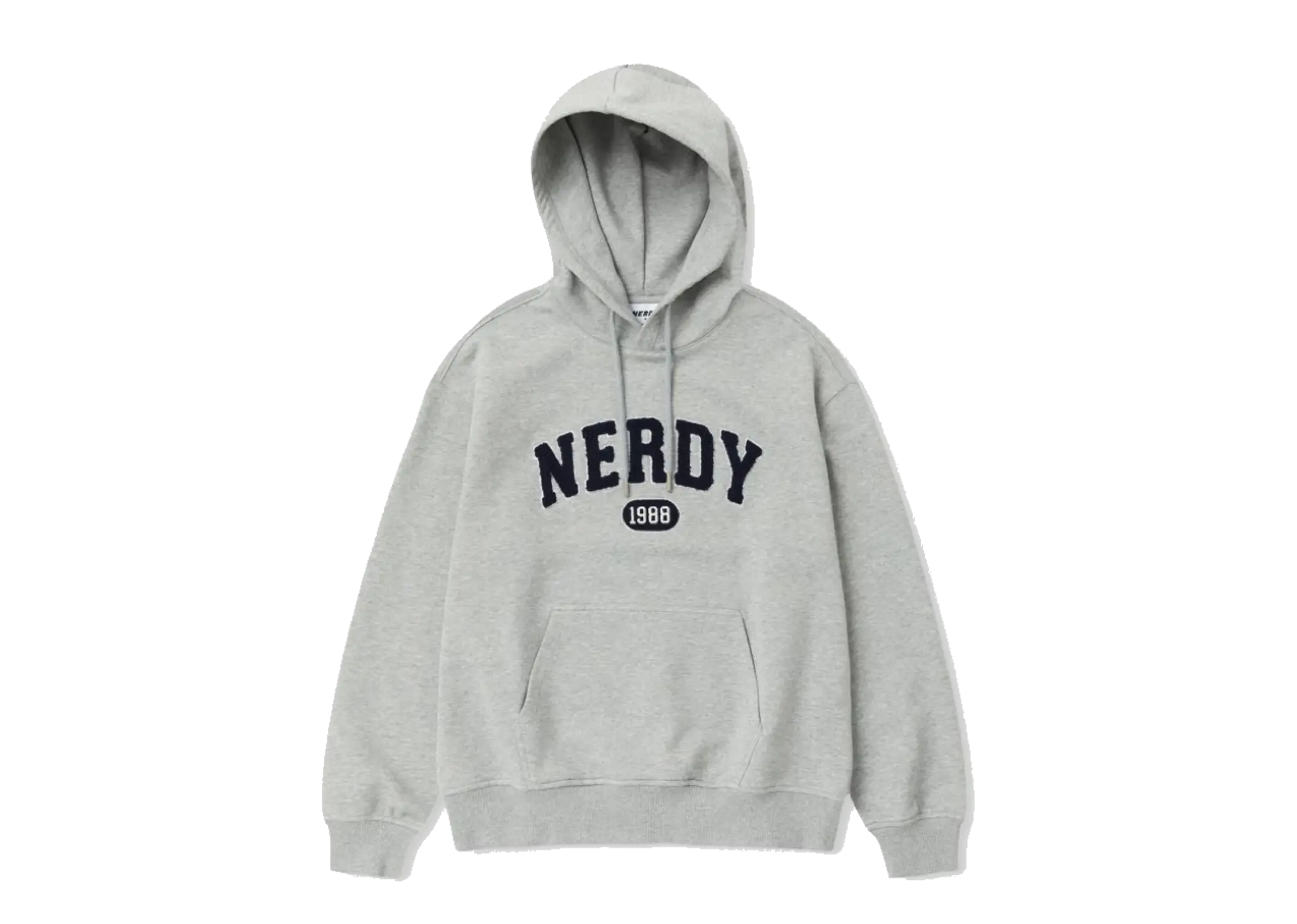 Nerdy Boucle Arch Logo Pullover Hoodie Melange Gray
