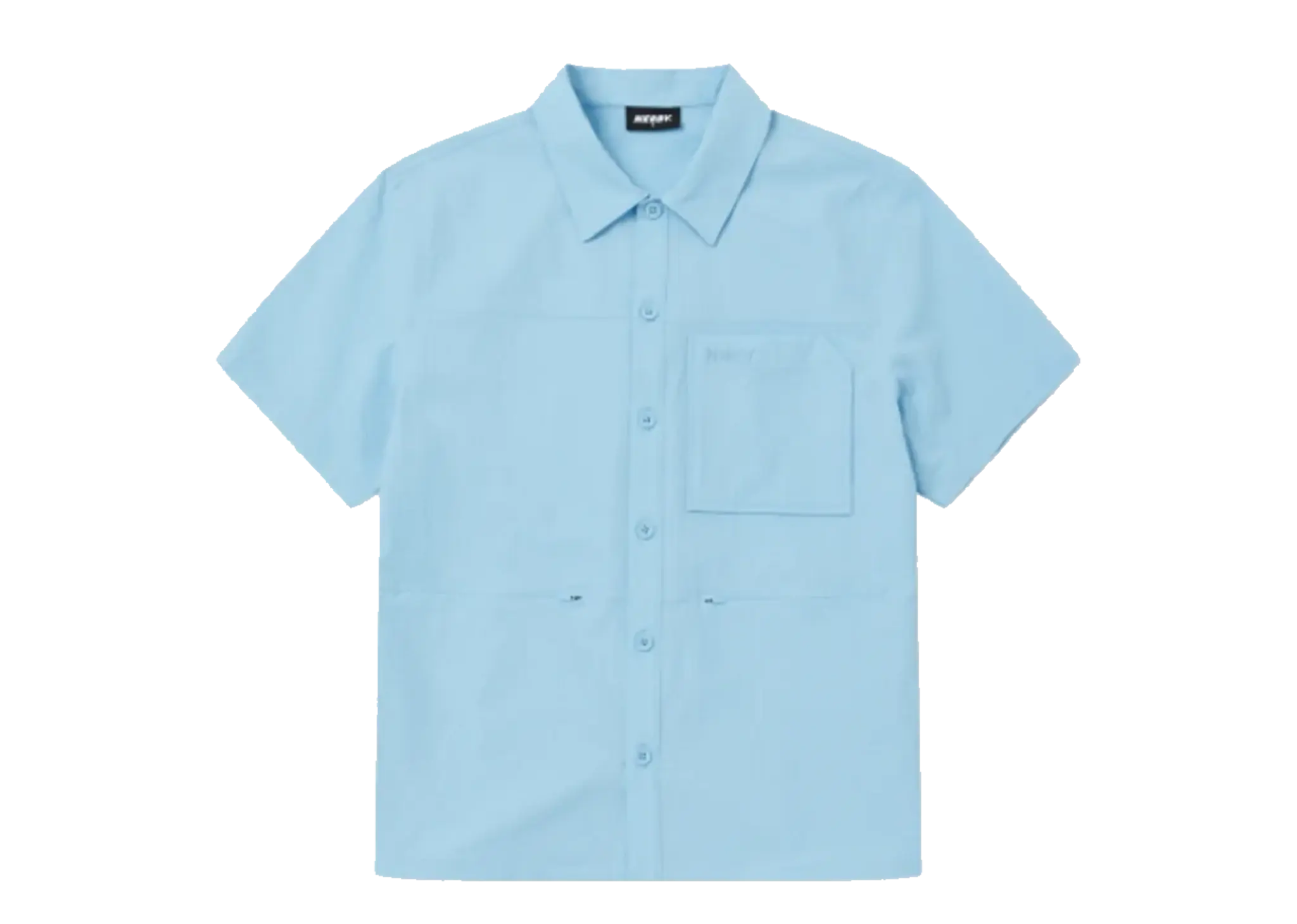 Nerdy Seersucker Short Sleeve Shirt Sky Blue