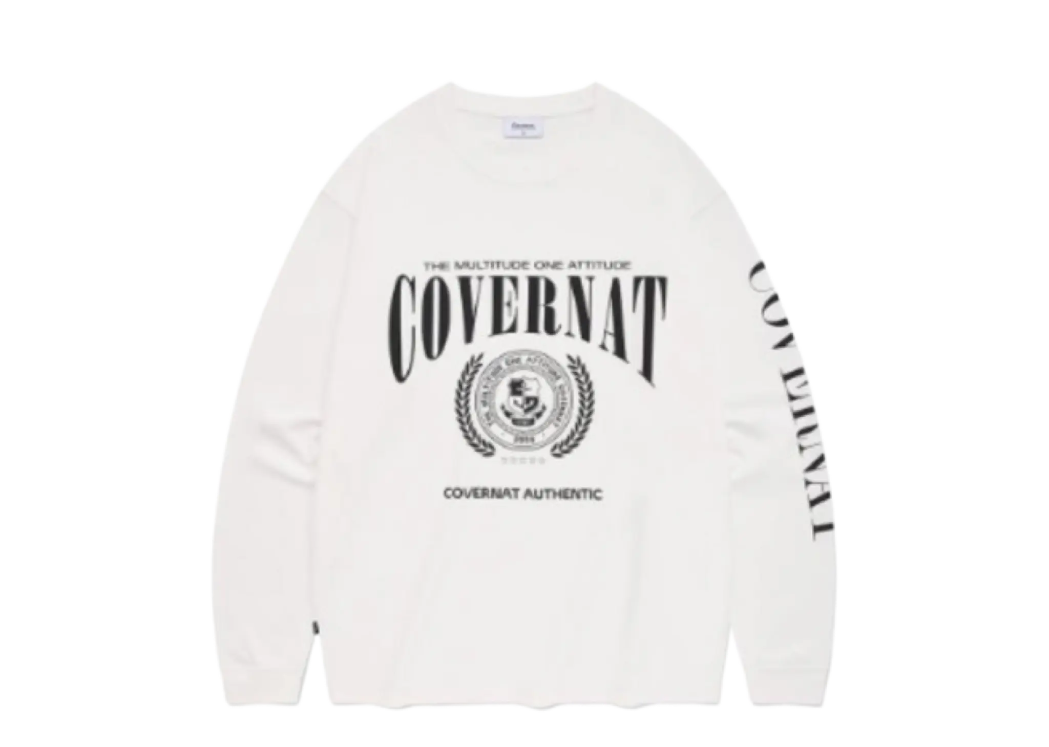Covernat Emblem Long Sleeve White