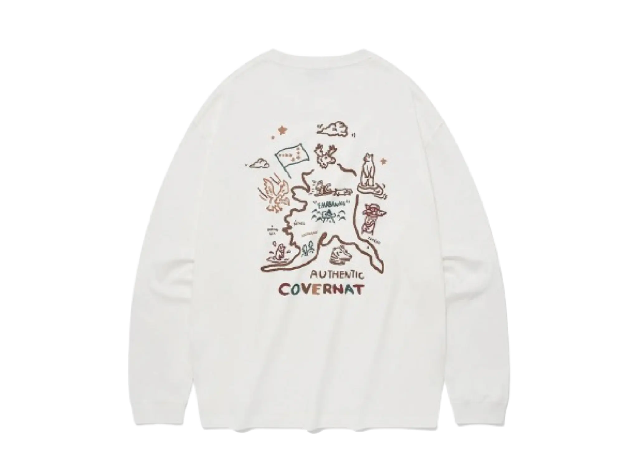 Covernat Iceland Line Graphic Long Sleeve White - photo 2